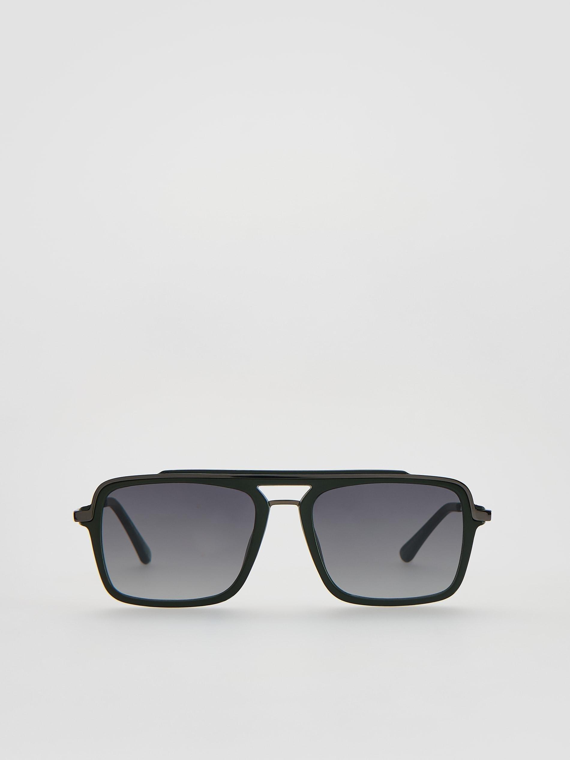 Green Aviator Sunglasses, Green, medium