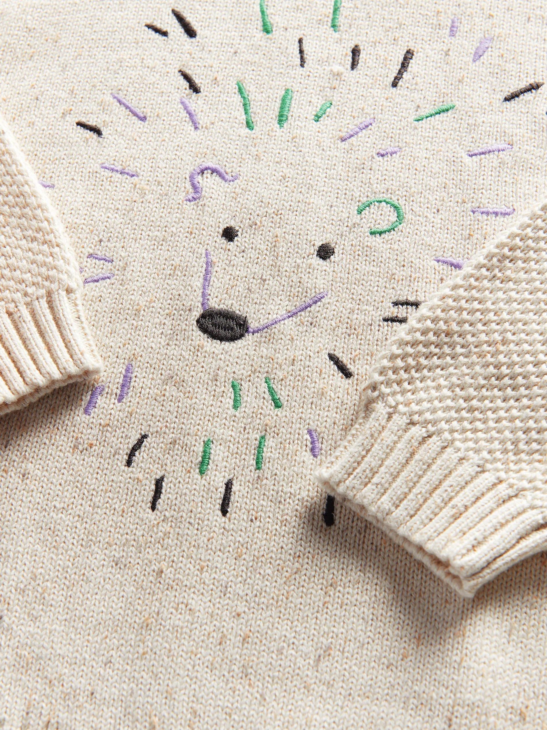 Cream Oversized Jumper With Applique, Kids Boys, , large image number 2