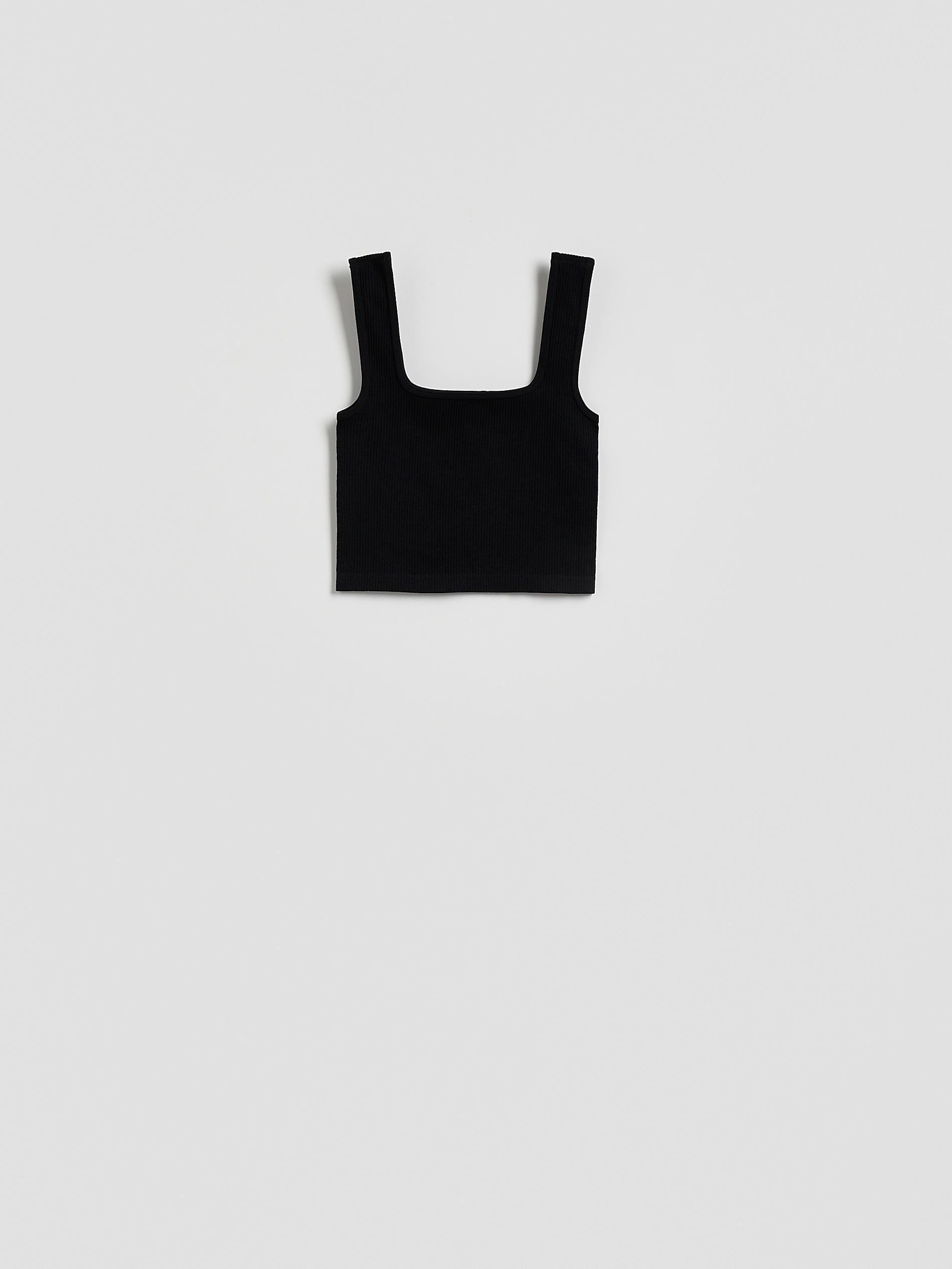 Black Fitted Top, Black, large image number 3