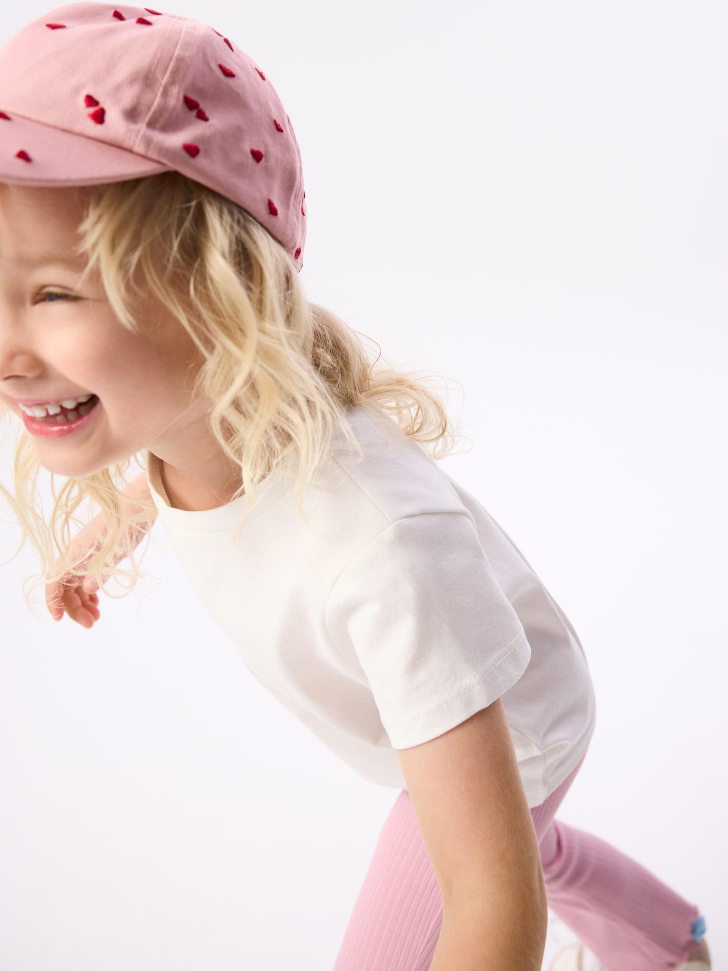 Pink Cap With Embroidery, Pink, medium