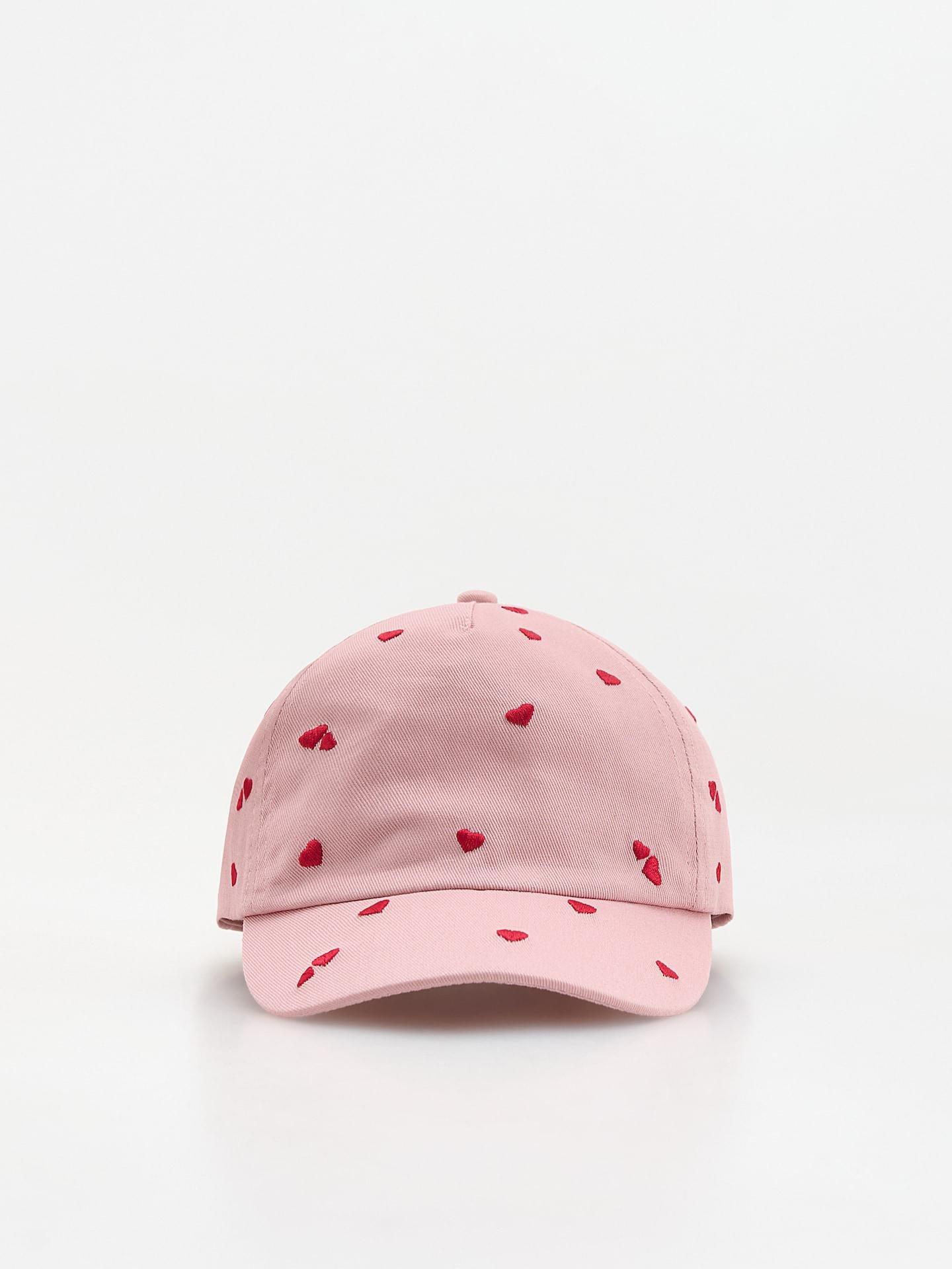 Pink Cap With Embroidery, Pink, medium