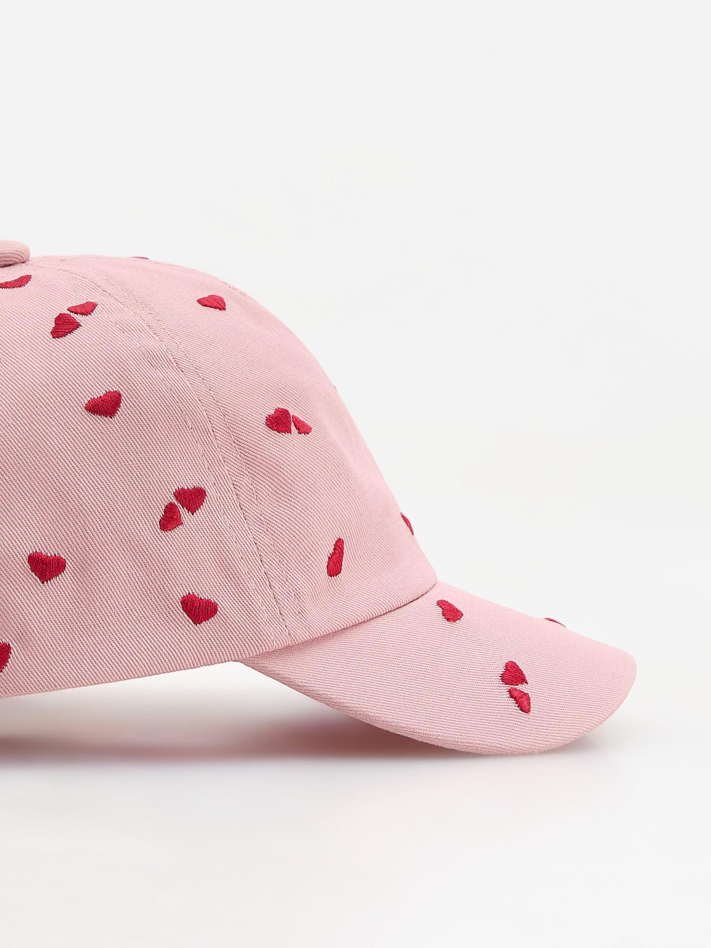 Pink Cap With Embroidery, Pink, large image number 3