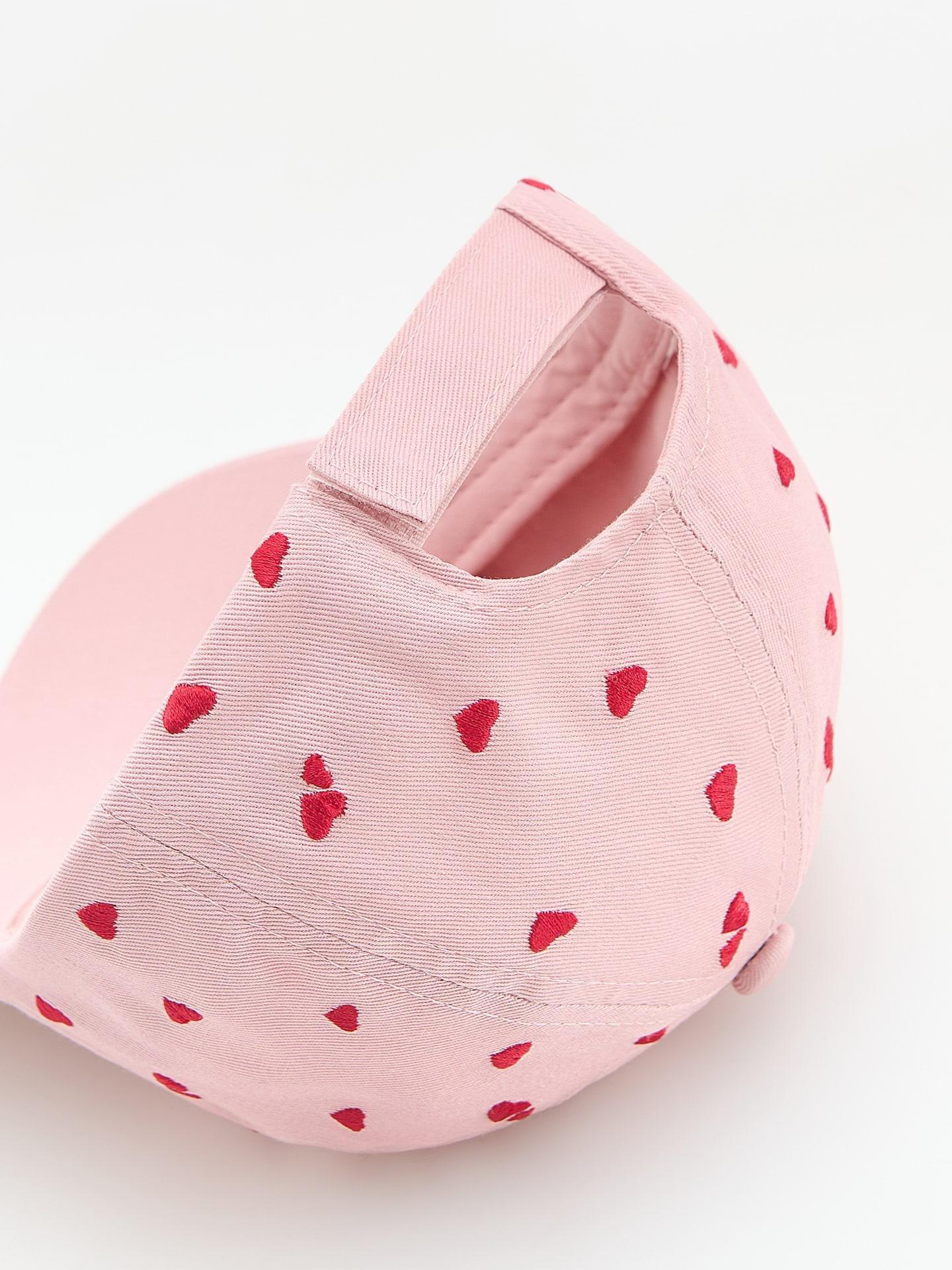 Pink Cap With Embroidery, Pink, large image number 4