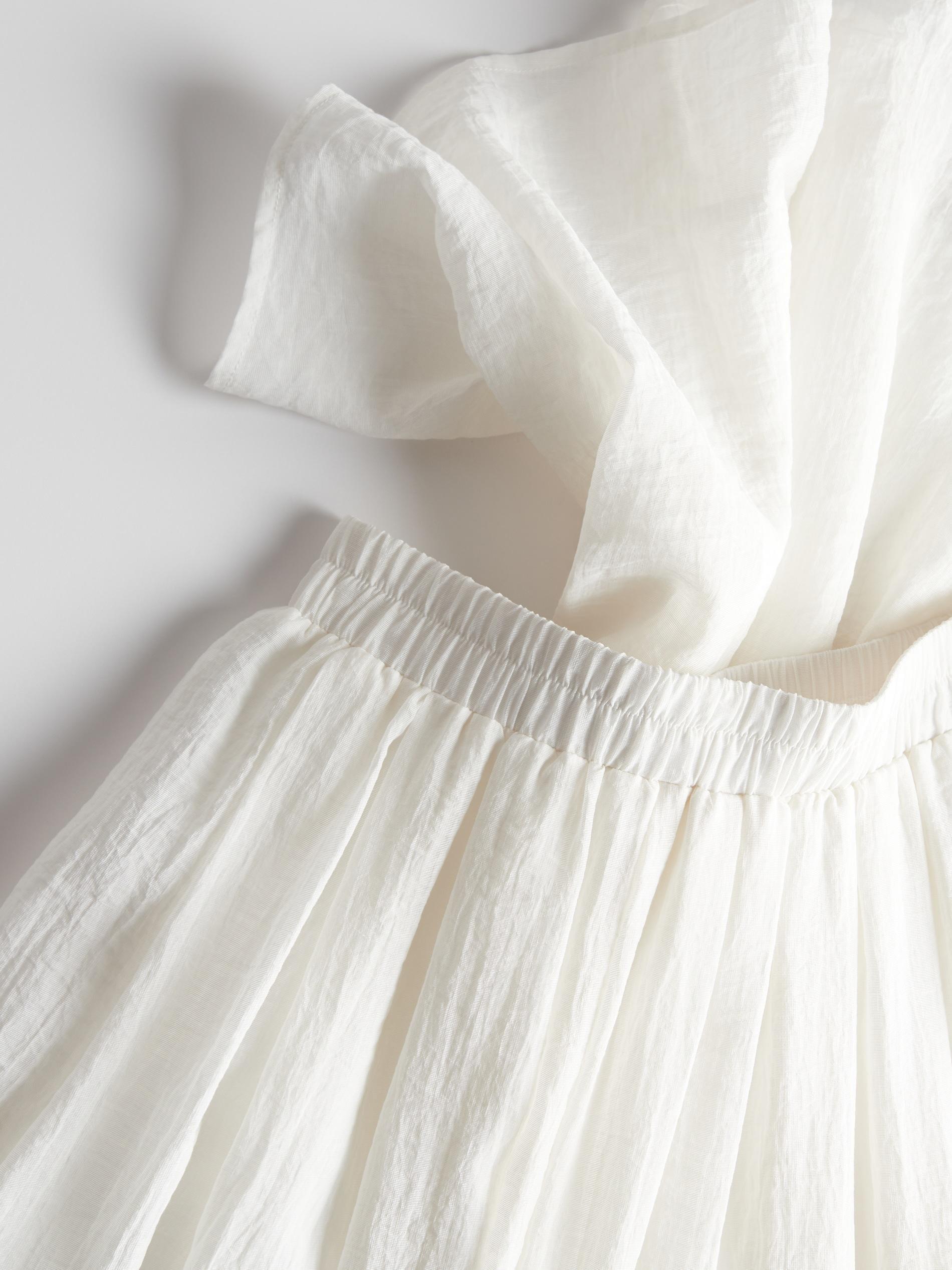 Cream Midi Flowy Skirt, , large image number 6