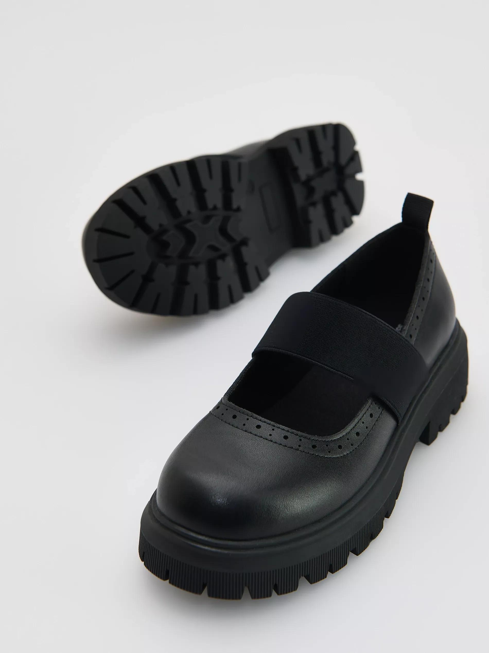 BLACK Leather loafers, , large image number 3