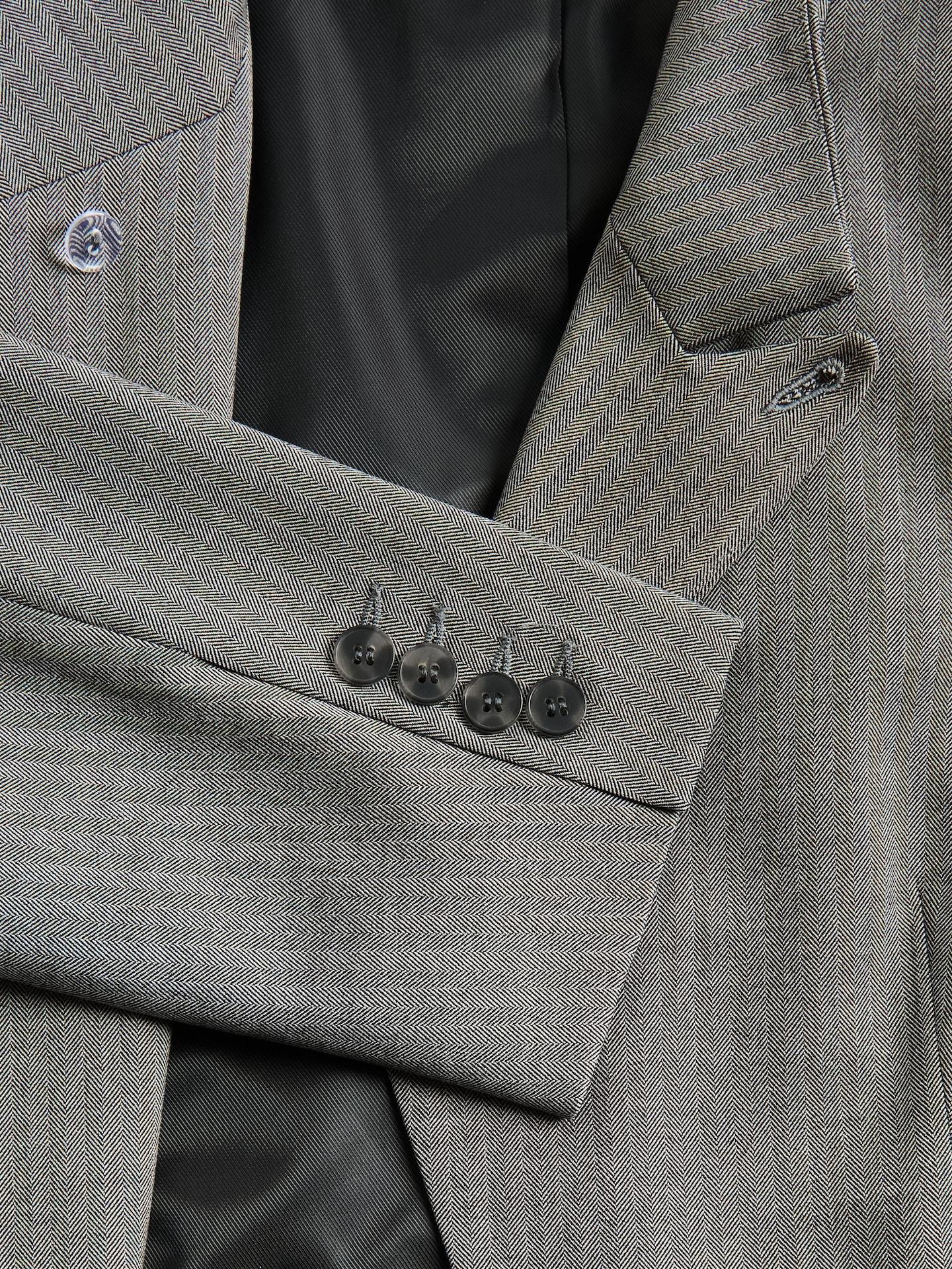 Grey Blazer With Asymmetric Fastening, Grey, large image number 5