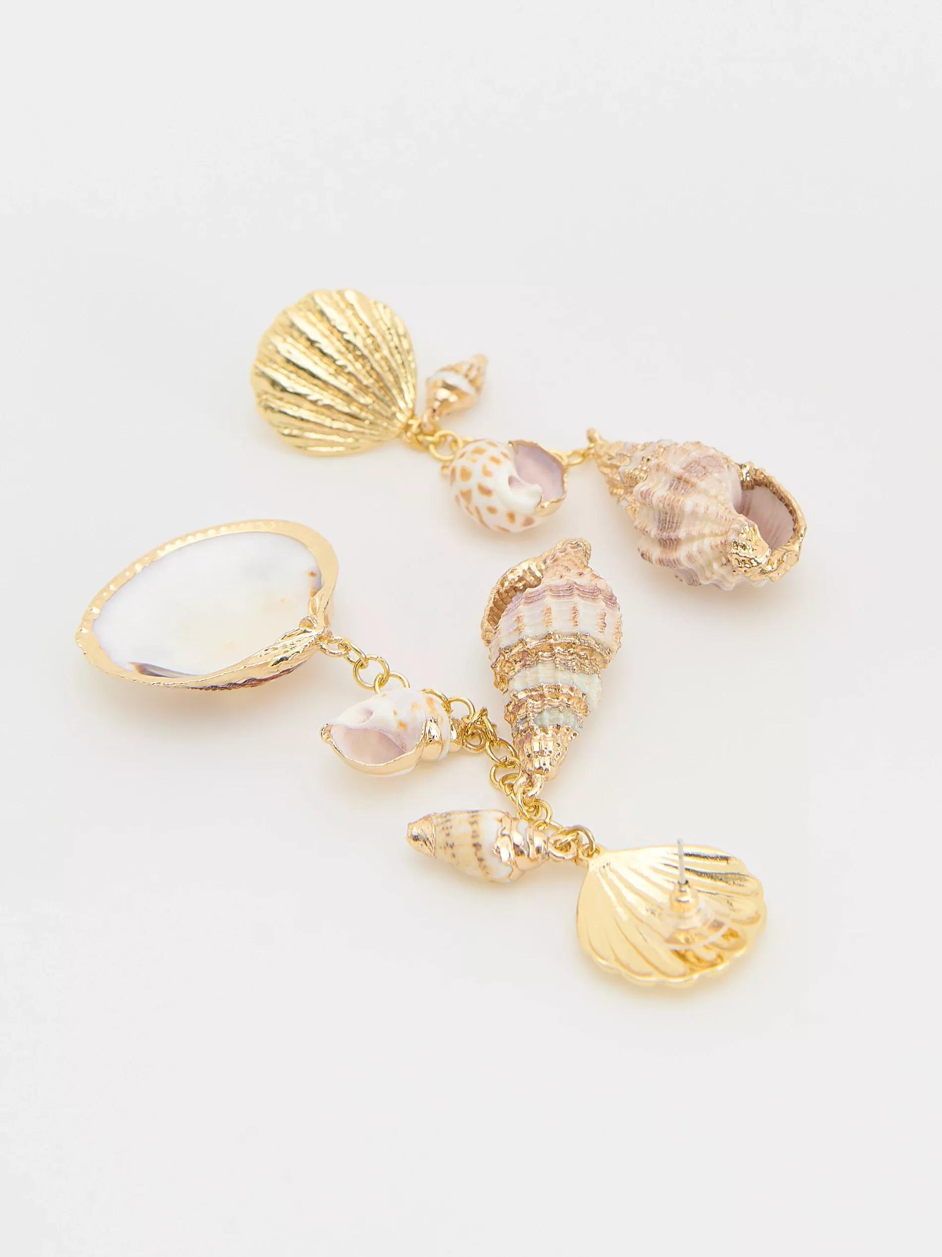 Gold Earrings, Golden, large image number 1