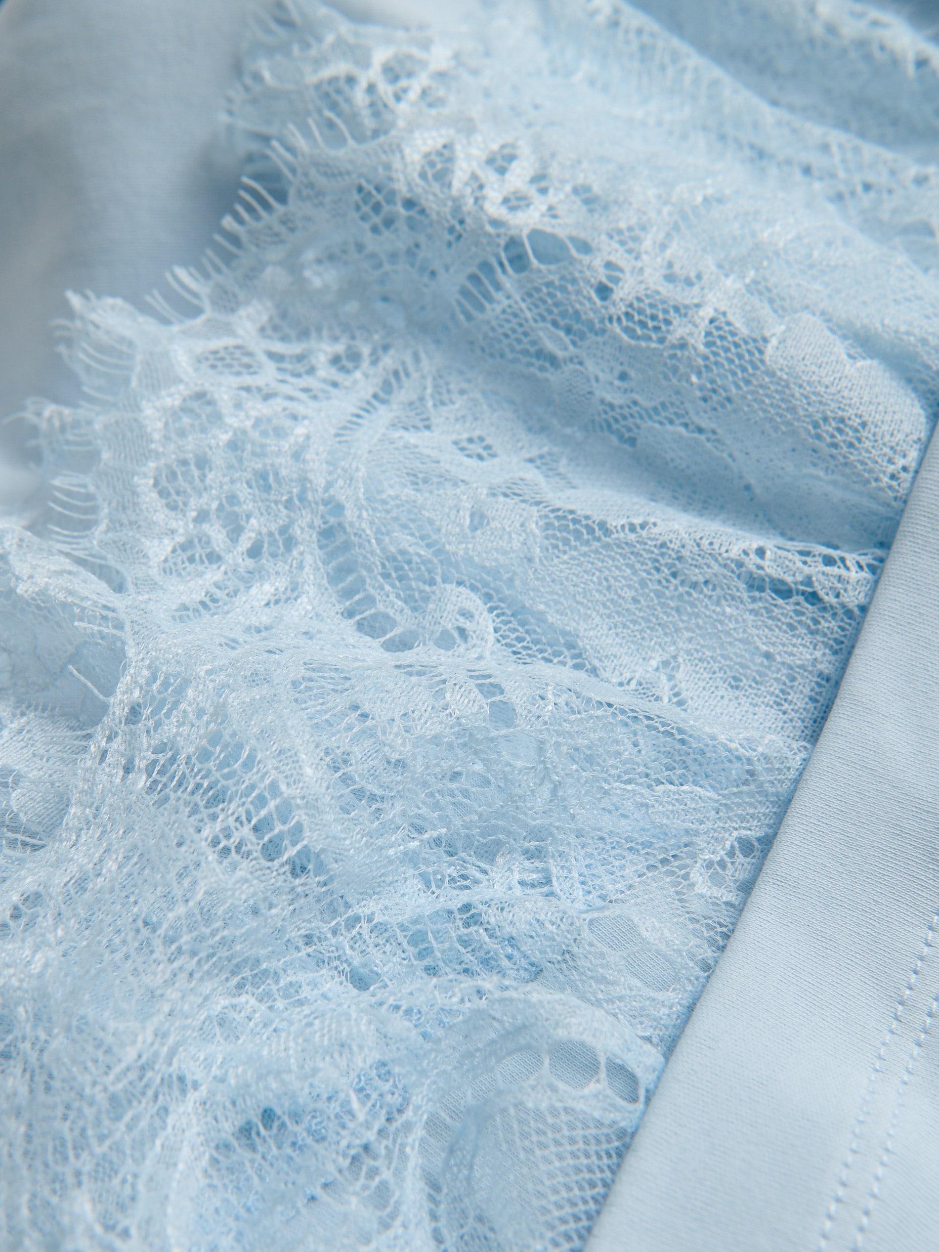 Blue Mercerised Cotton T-Shirt, Blue, large image number 4