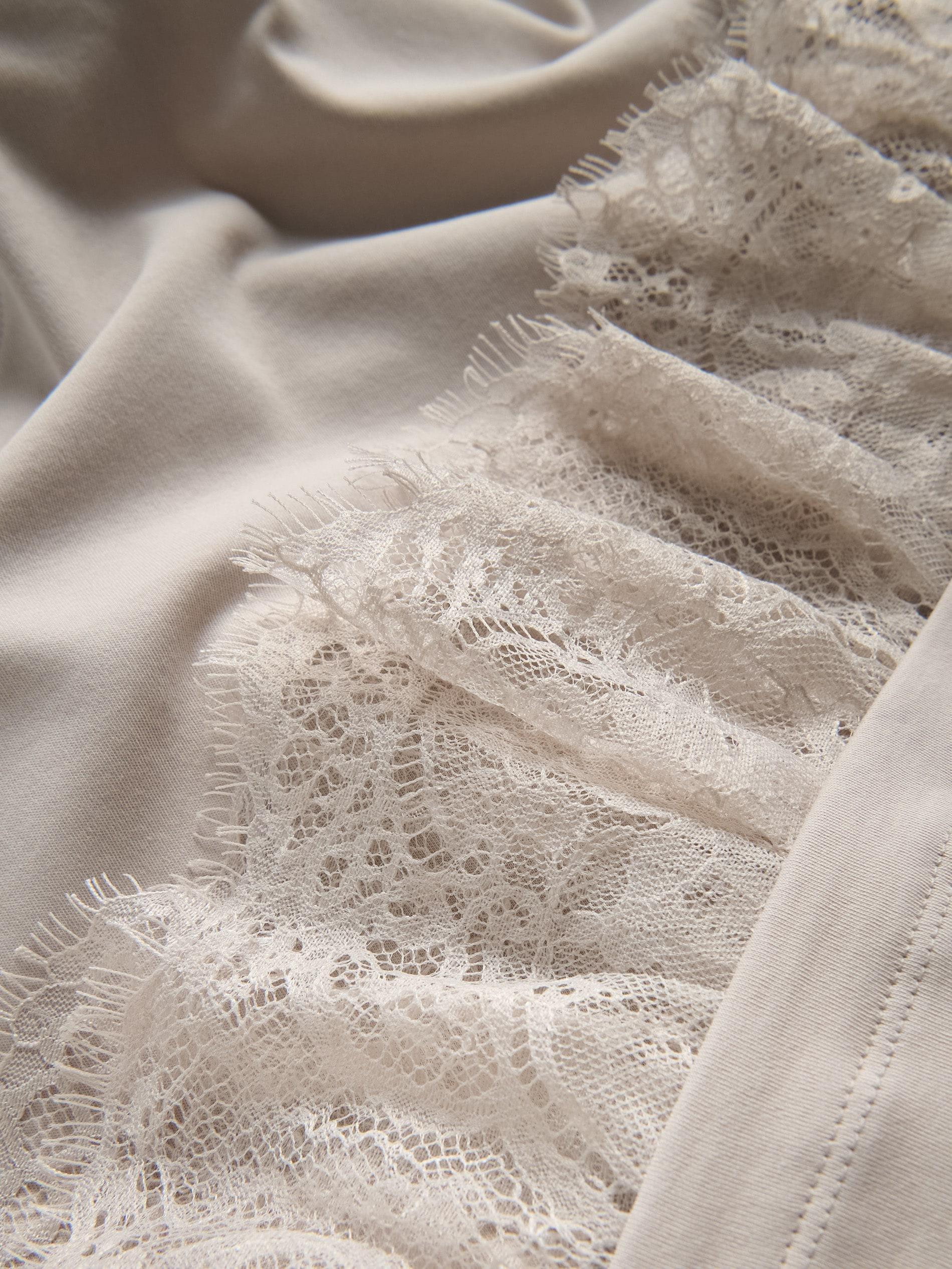 Beige Mercerised Cotton T-Shirt, Beige, large image number 4