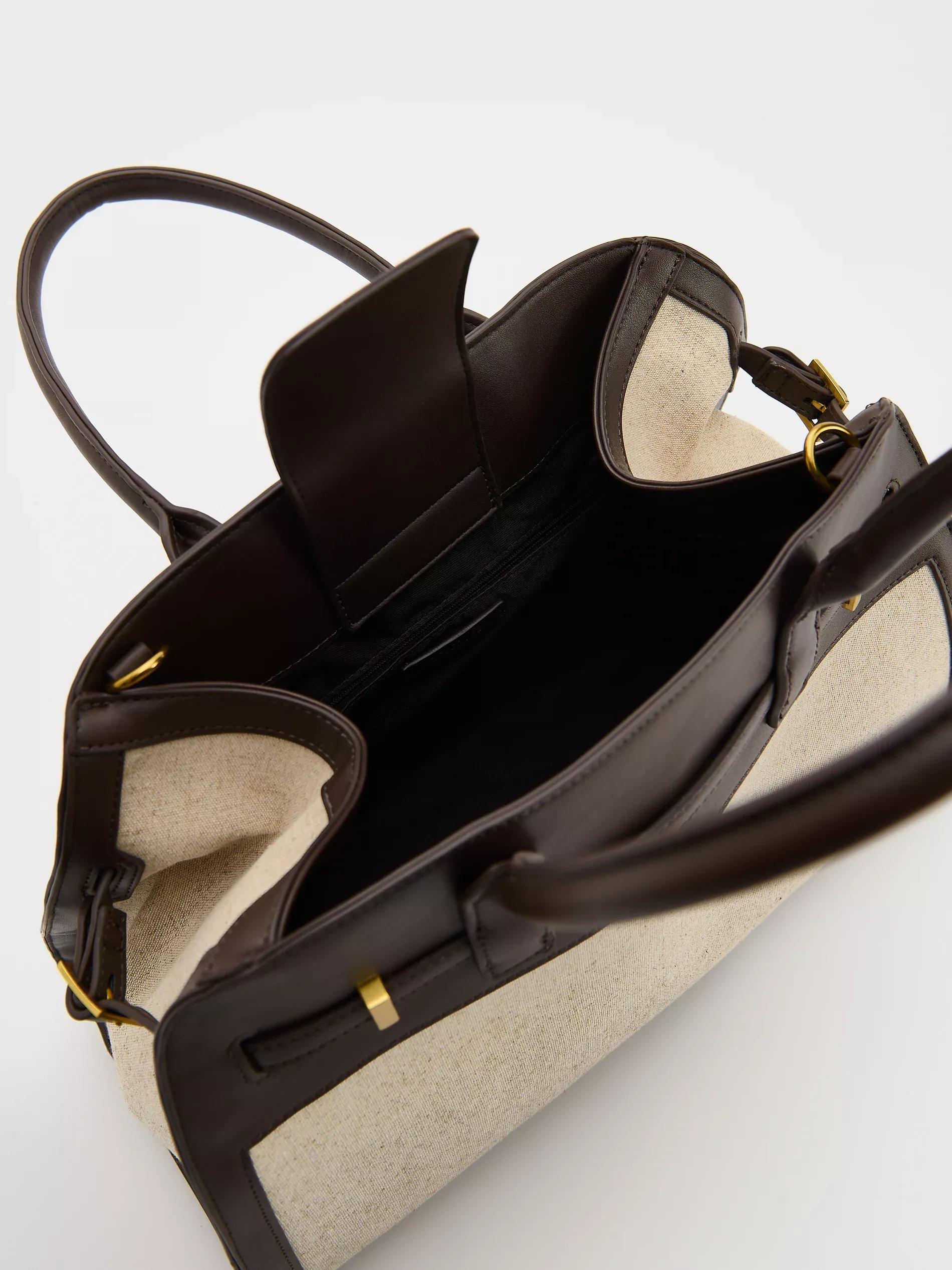 Brown Shoulder Bag, Brown, large image number 4