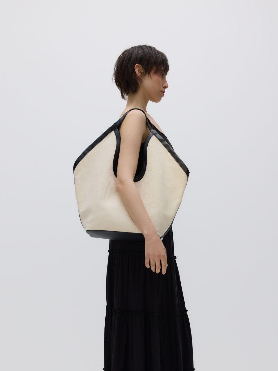 Cream Shoulder Bag, Ivory, large image number 1