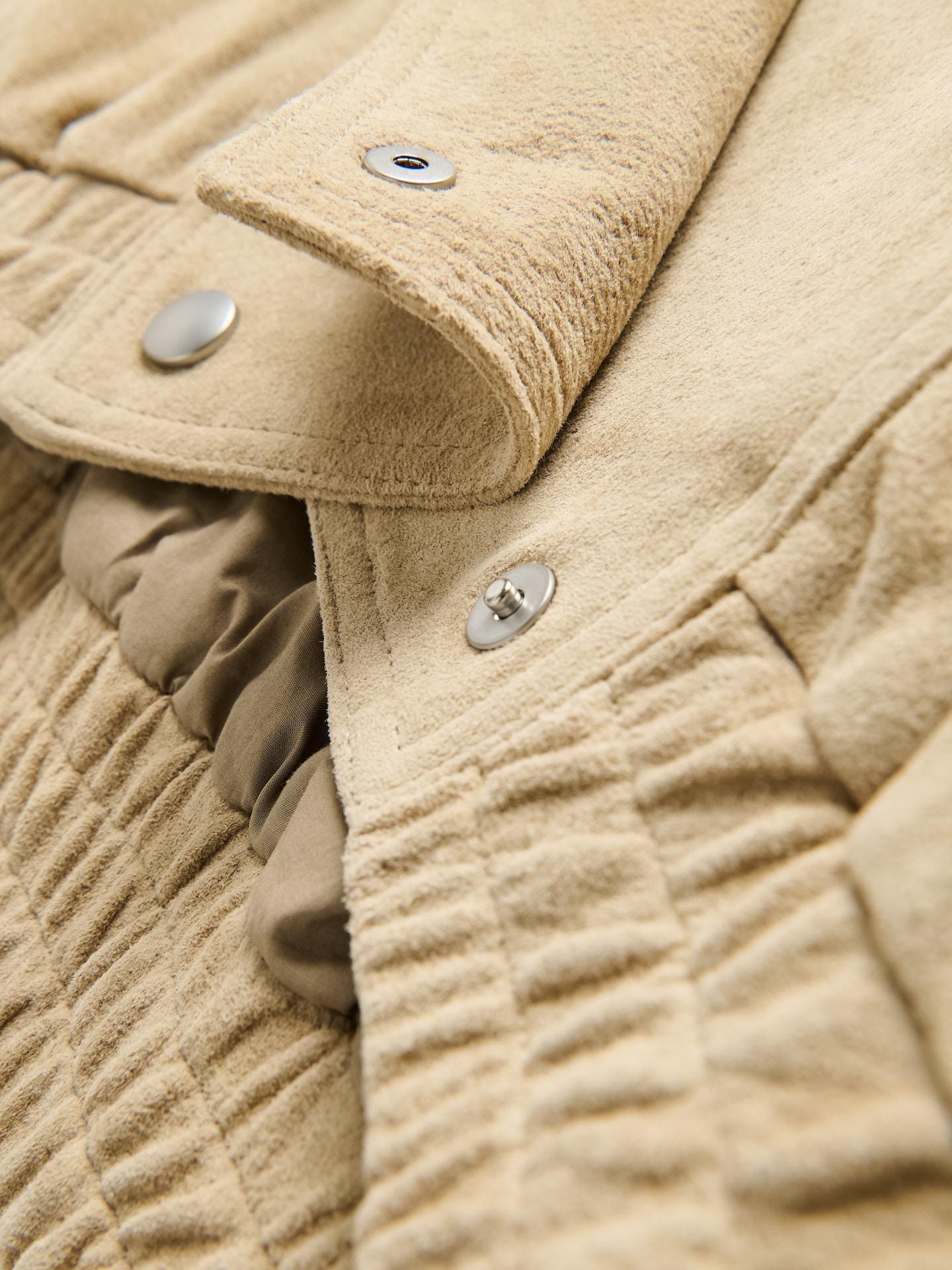 Beige Natural Leather Jacket, Beige, large image number 5