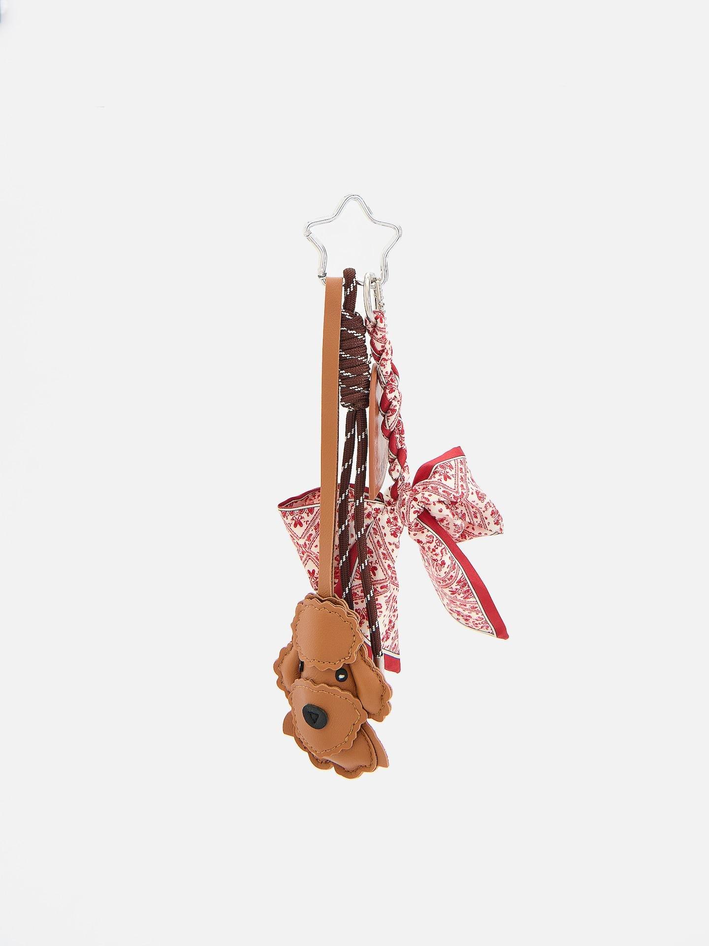 Brown Key Chain With Appliqu&atilde;&copy;, Brown, large image number 1