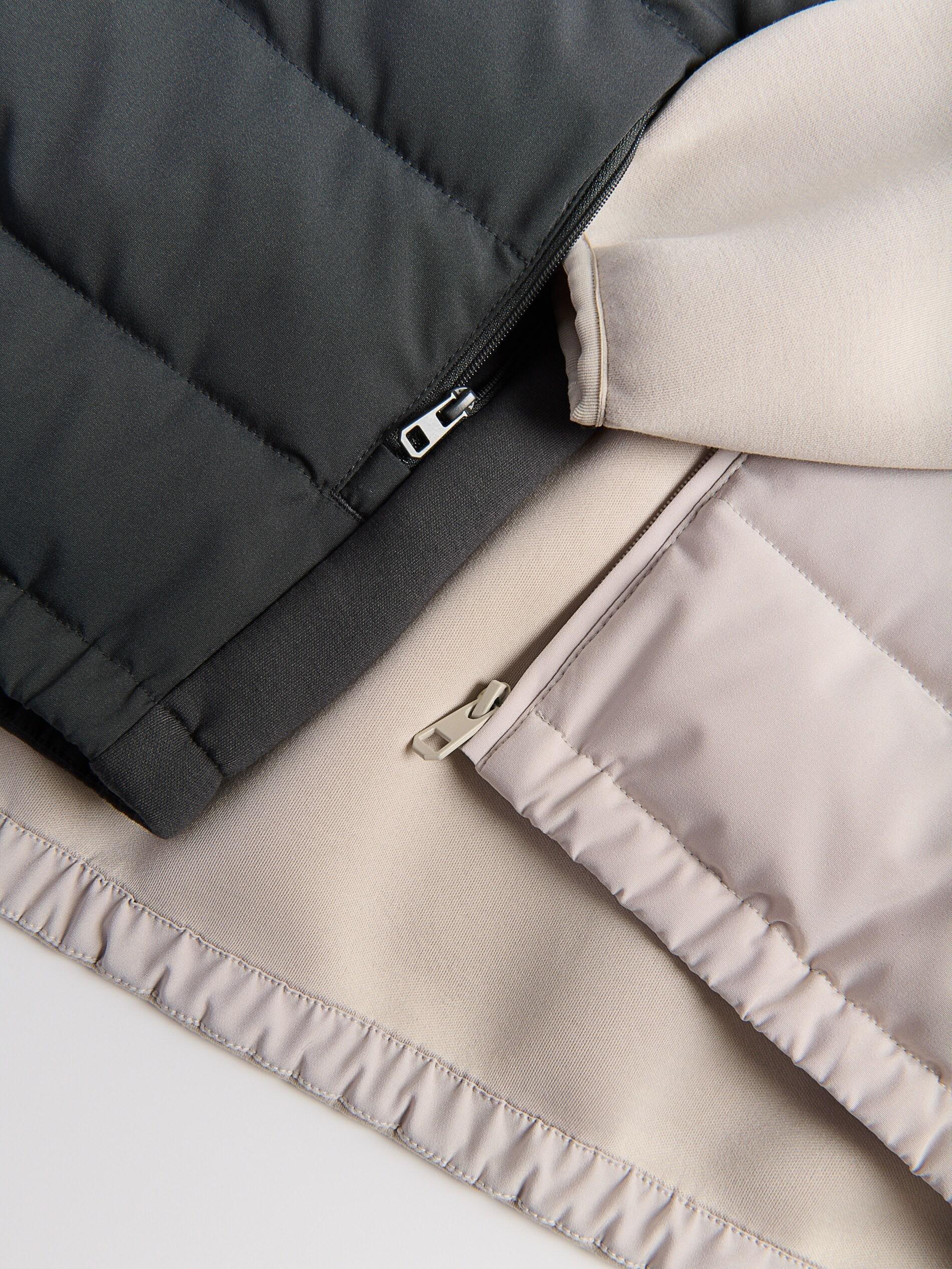 Beige Jacket With Stand Up Collar, Beige, large image number 1