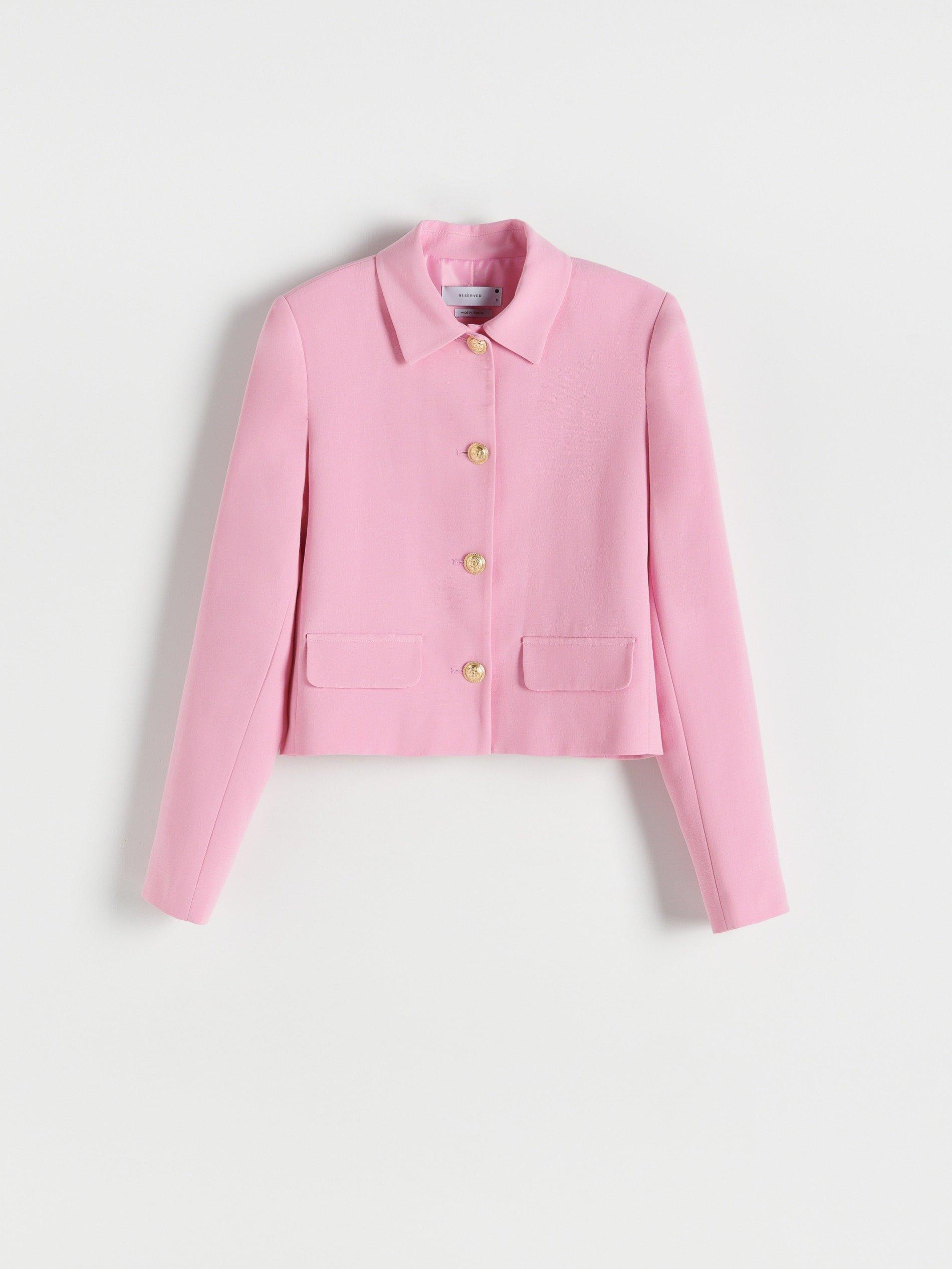 Pink Classic Collar Jacket, , large image number 2