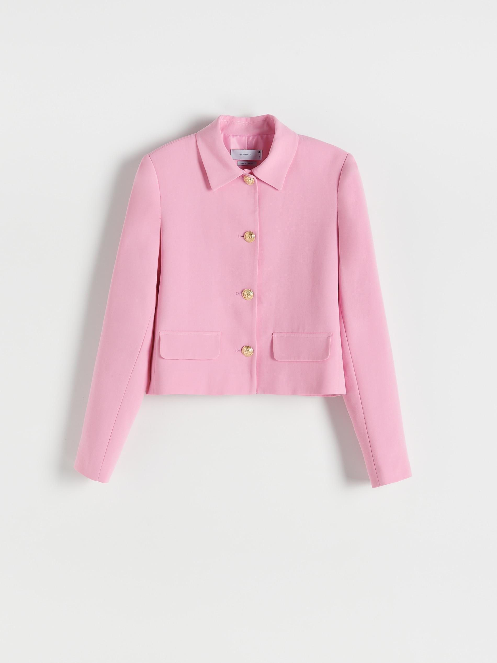 Pink Classic Collar Jacket, , large image number 3