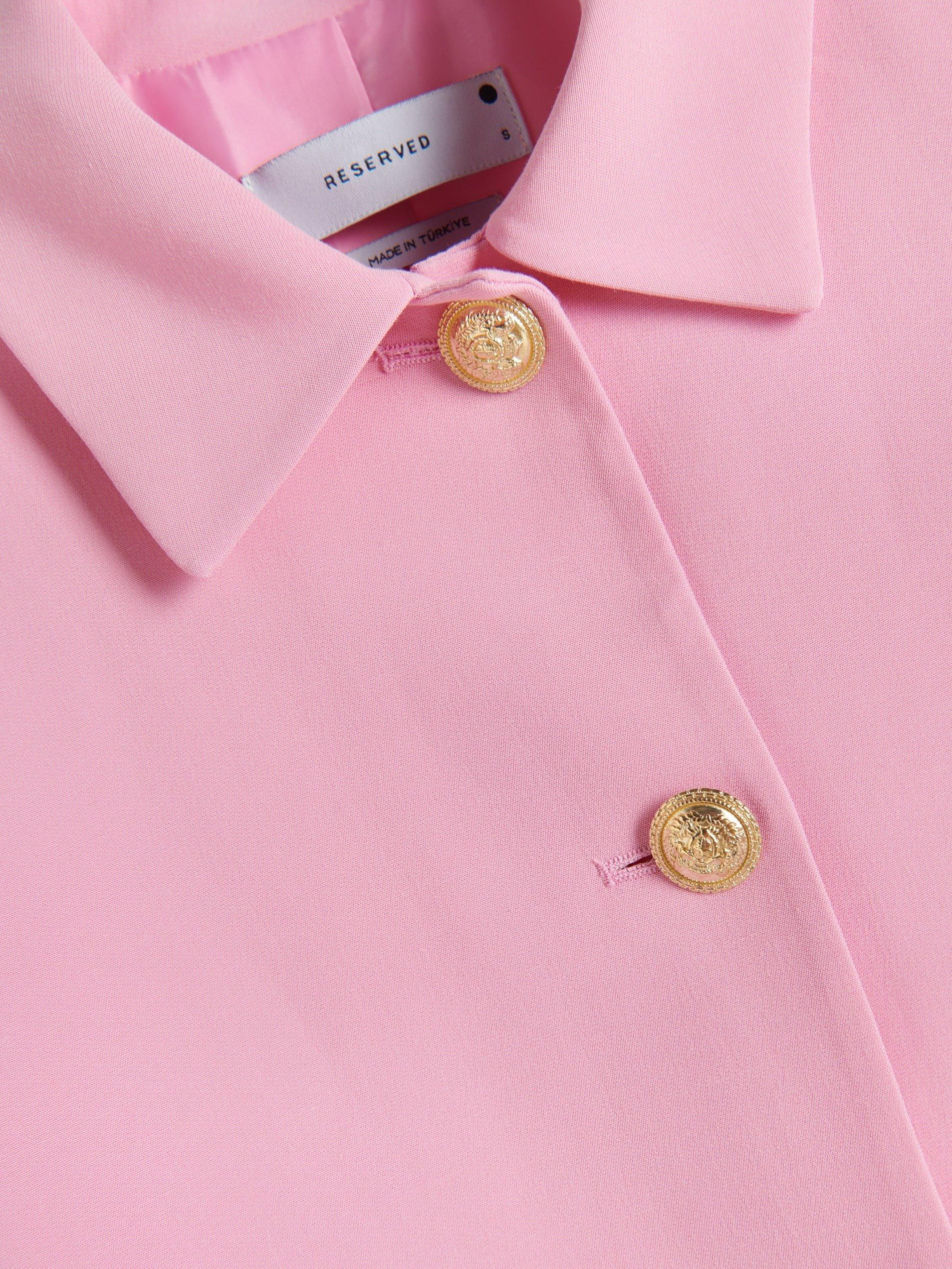 Pink Classic Collar Jacket, , large image number 4