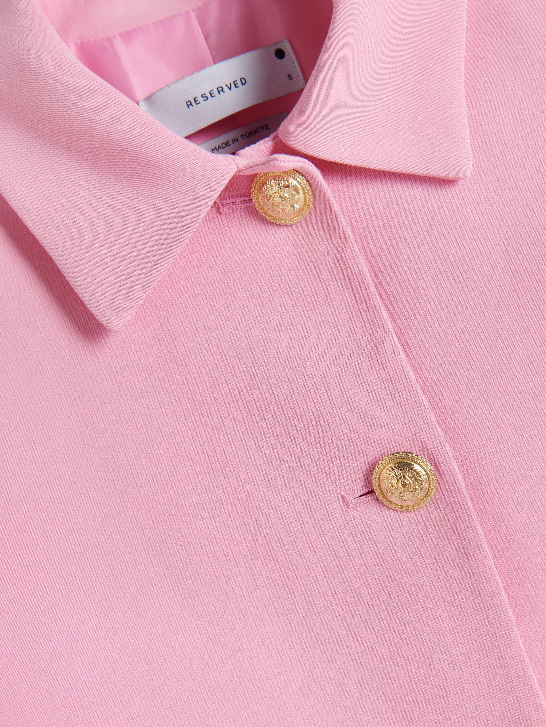 Pink Classic Collar Jacket, , large image number 5