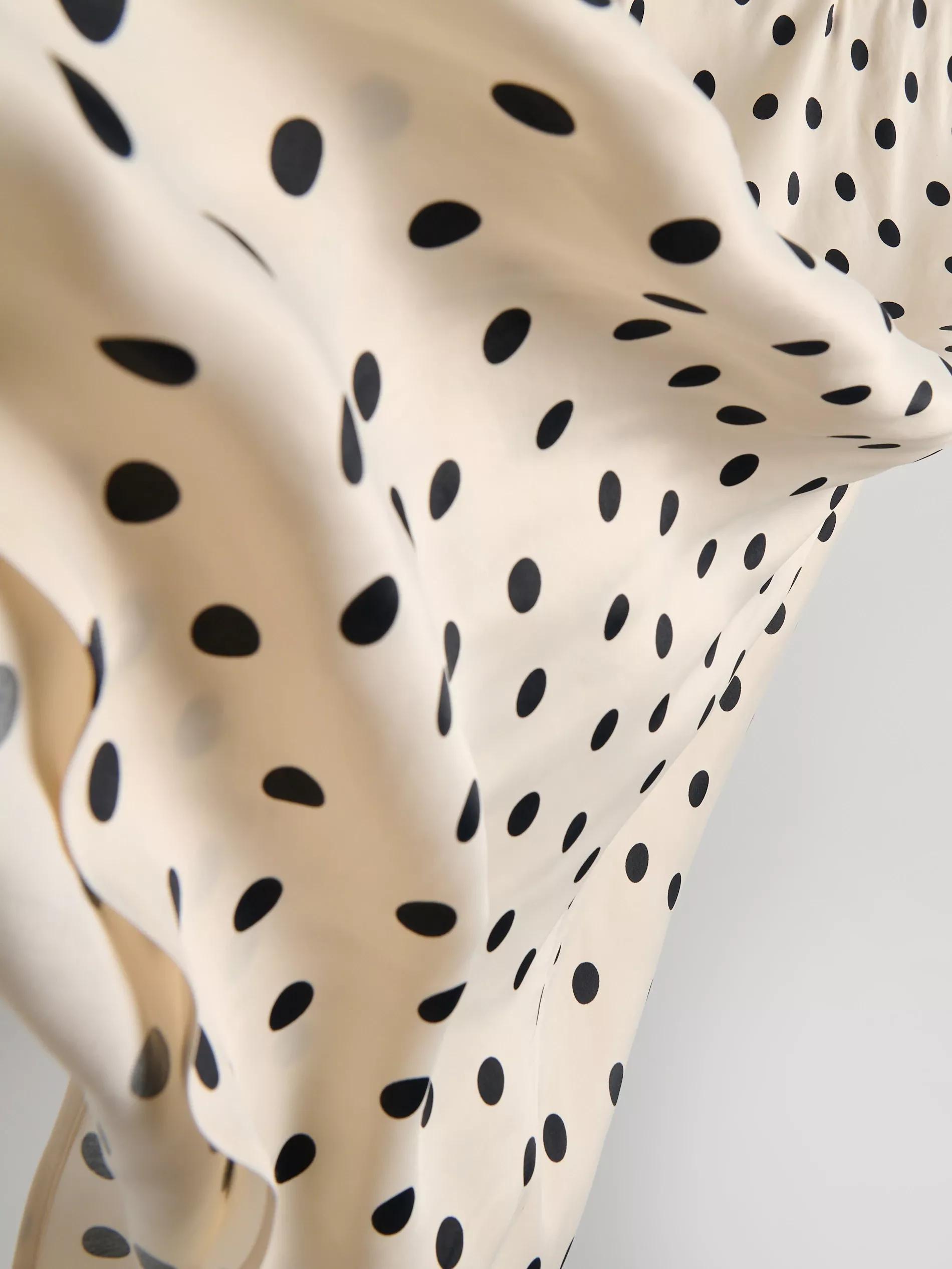 Cream Polka Dot Maxi Skirt, , large image number 4