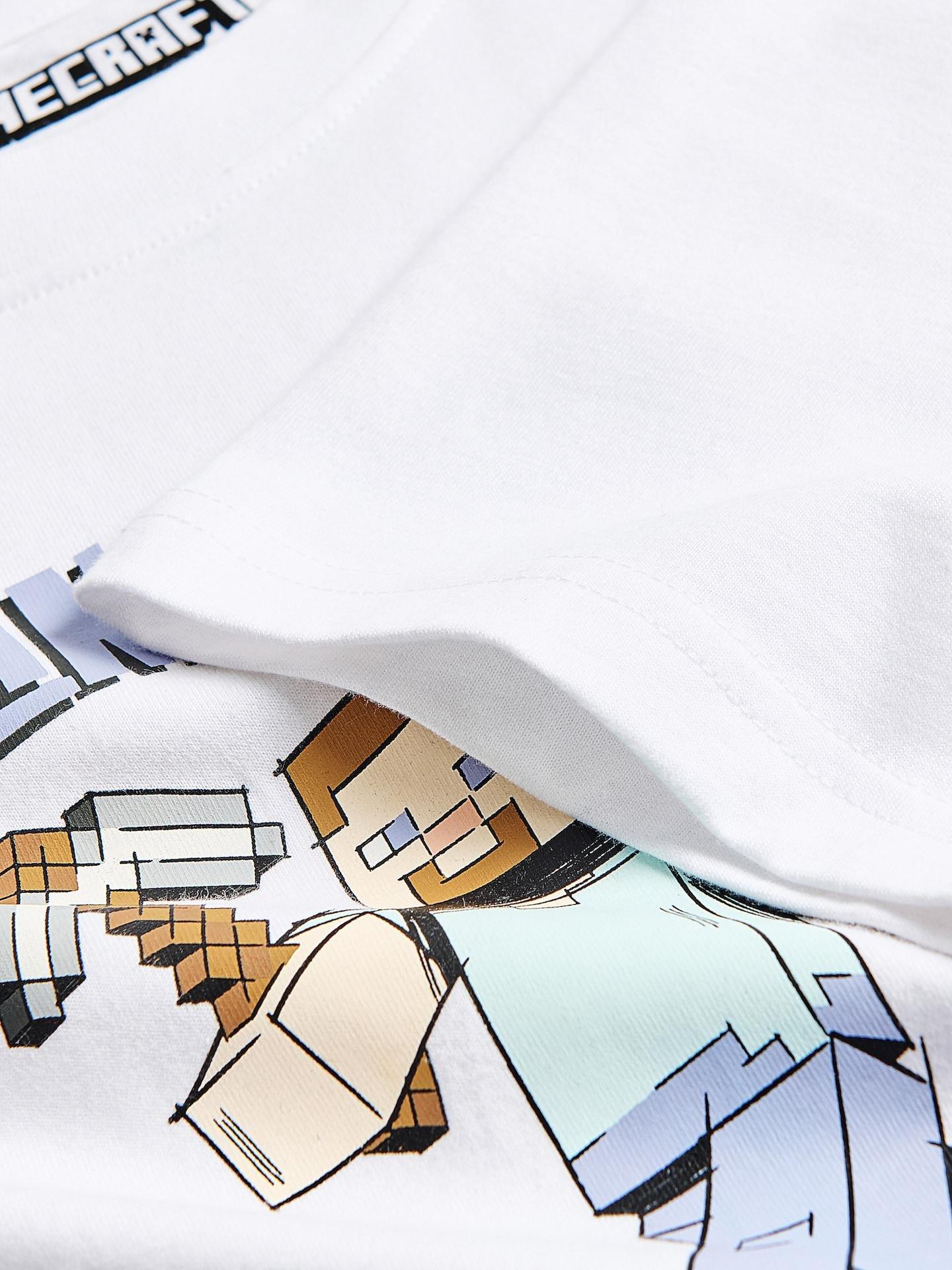 Minecraft cotton T-shirt, White, medium