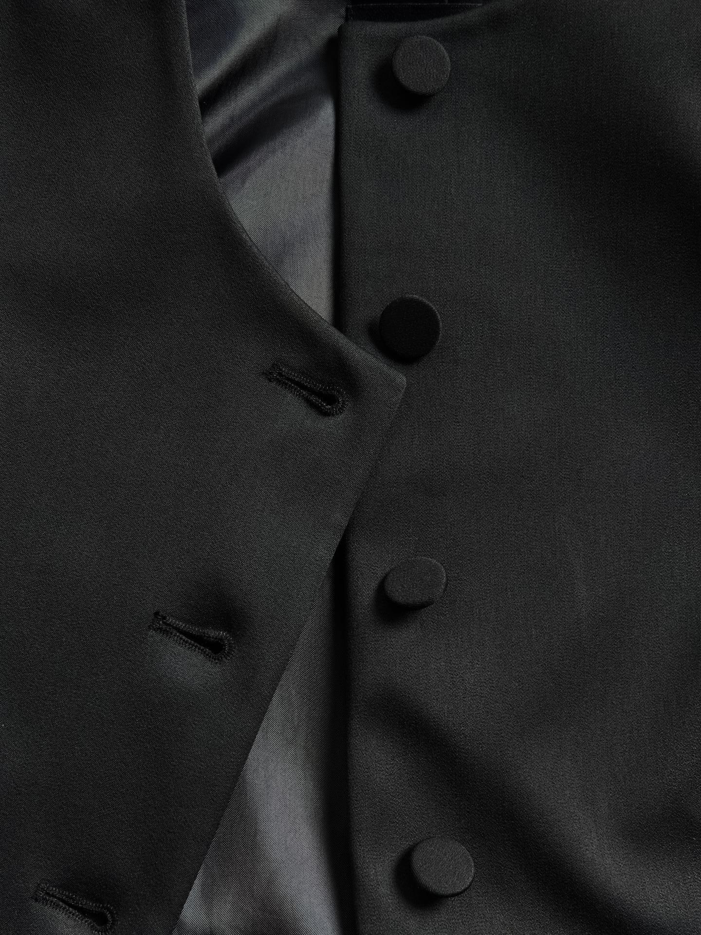 Black Short-Sleeved Blazer, Black, large image number 4