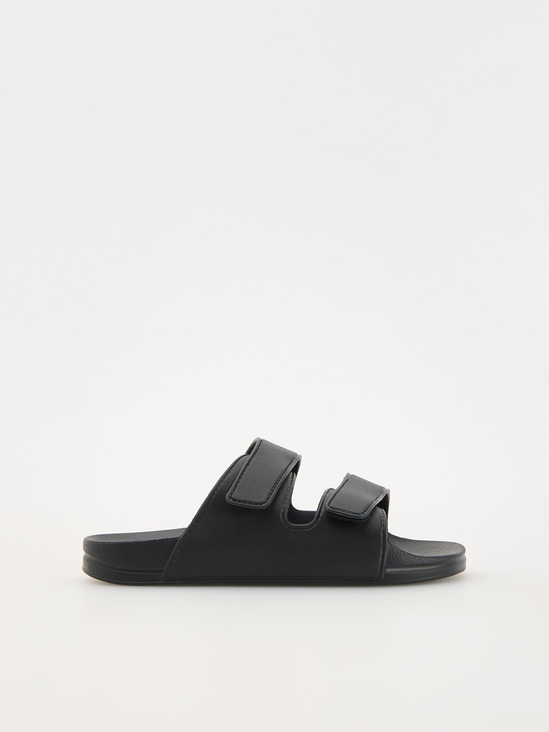 Black Strappy Sandals, , large image number 1