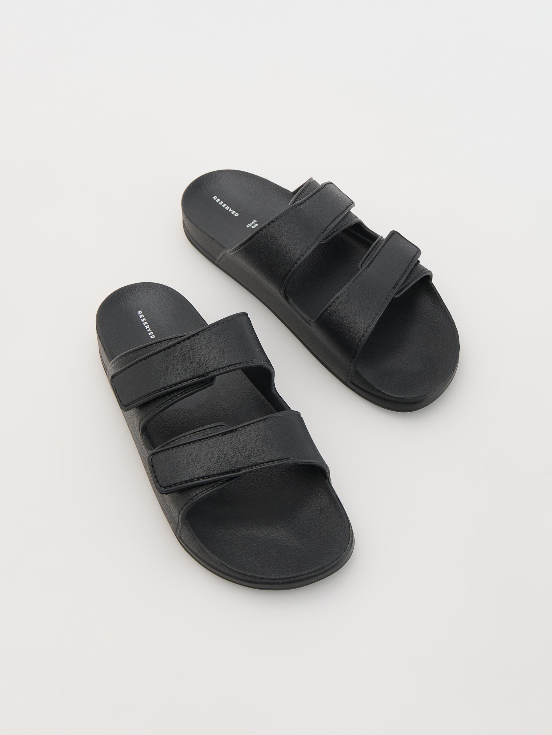 Black Strappy Sandals, , large image number 2
