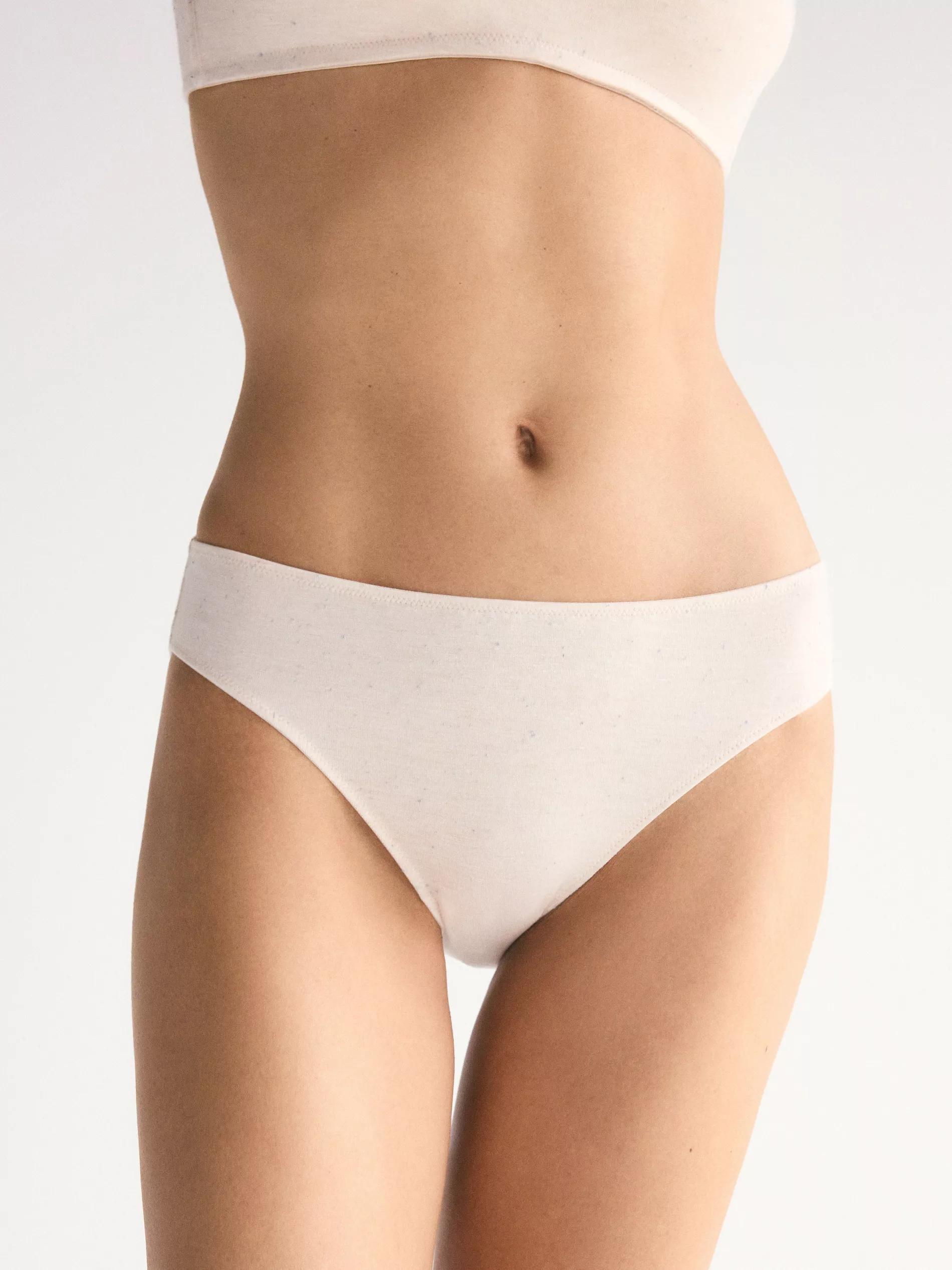 Beige Brazilian Knickers 2 Pack, Ivory, large image number 2