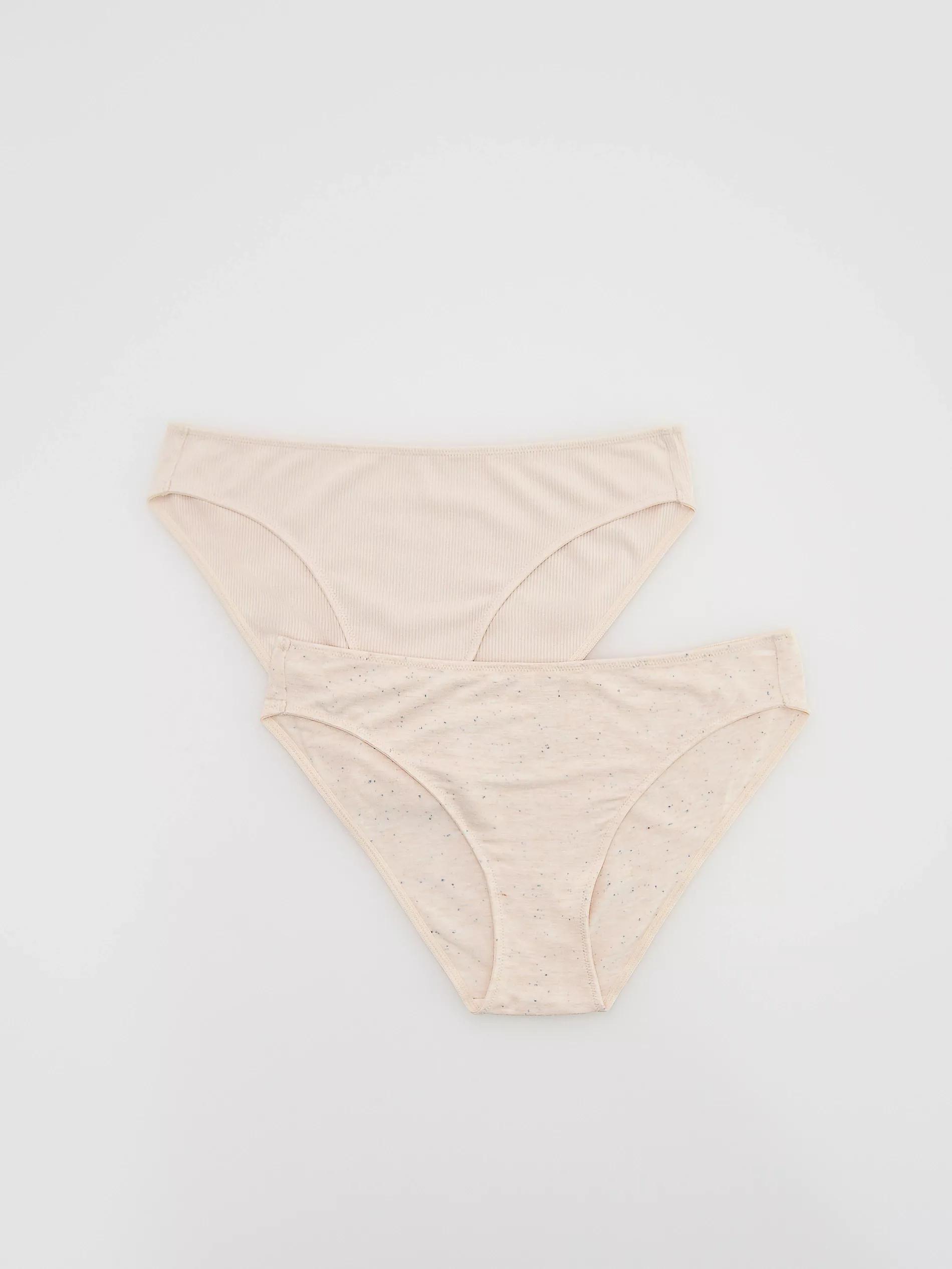 Beige Brazilian Knickers 2 Pack, Ivory, large image number 3