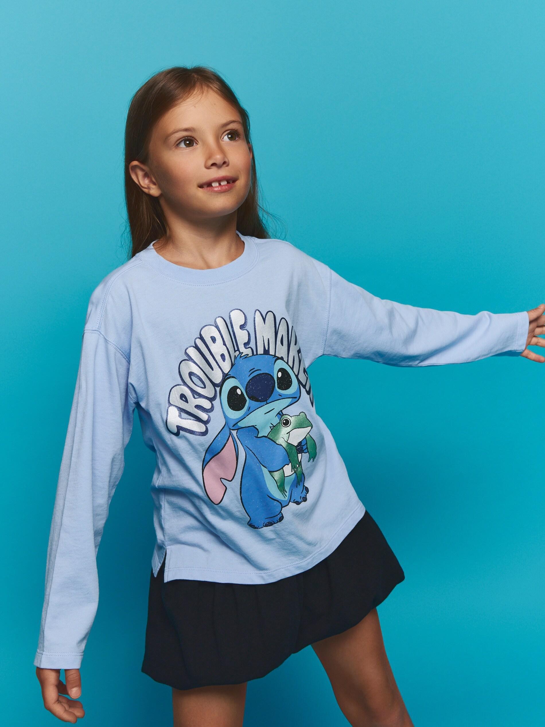 Blue Lilo & Stitch T-Shirt, Kids Girls, Blue, large image number 0