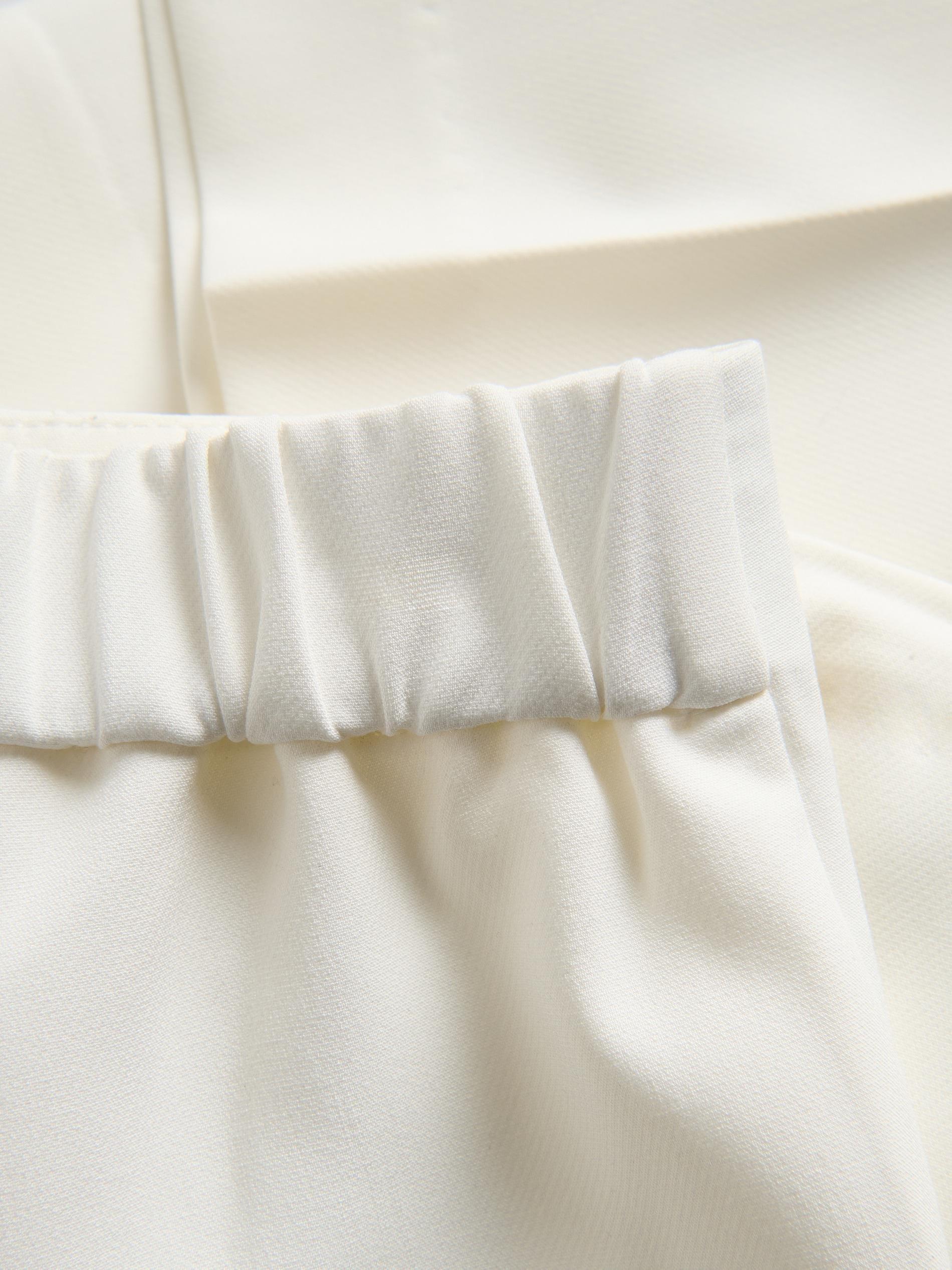 Culotte trousers with pressed crease, White, large image number 4