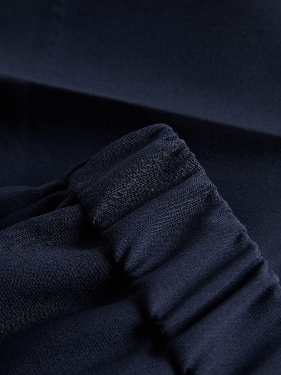 Navy Culotte Trousers With Pressed Crease, , large image number 4