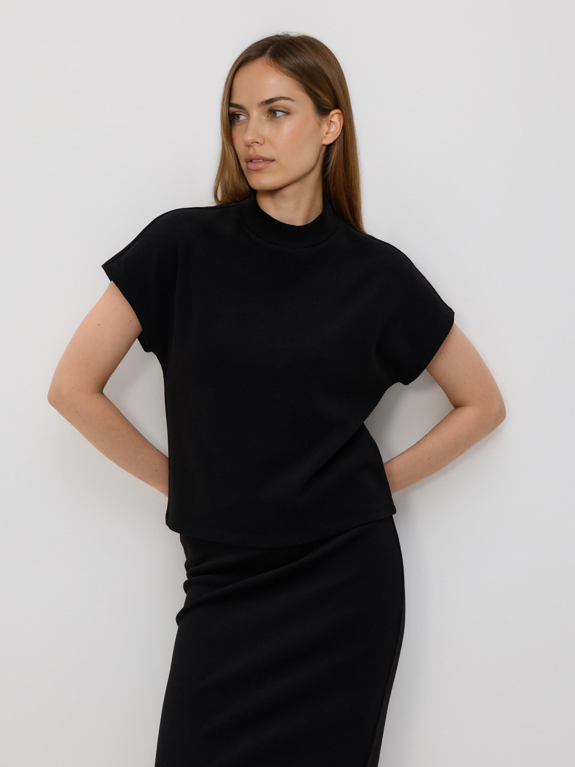BLACK Turtleneck top, Black, large image number 0