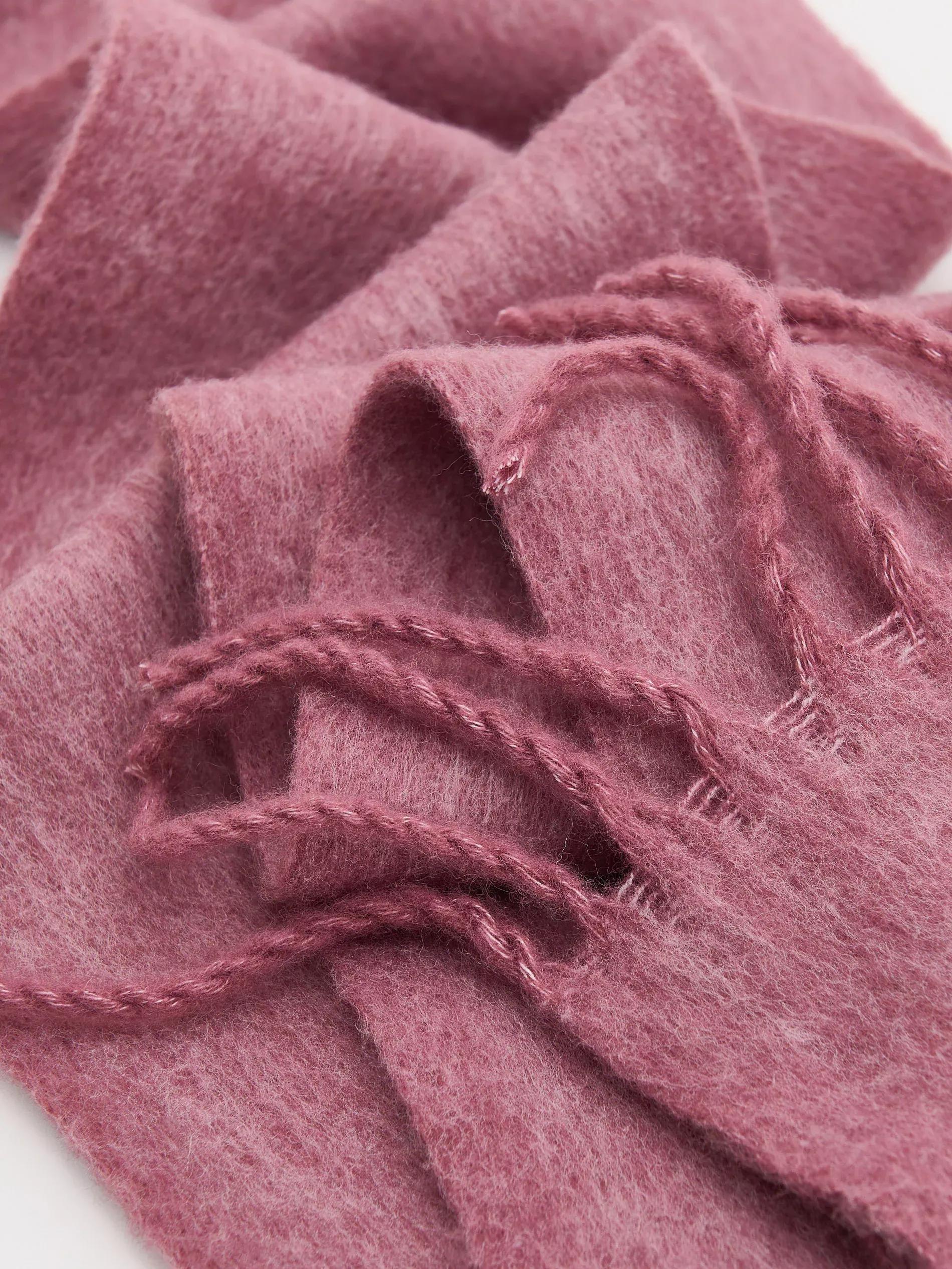 Pink Wool Blended Scarf, Pink, large image number 5