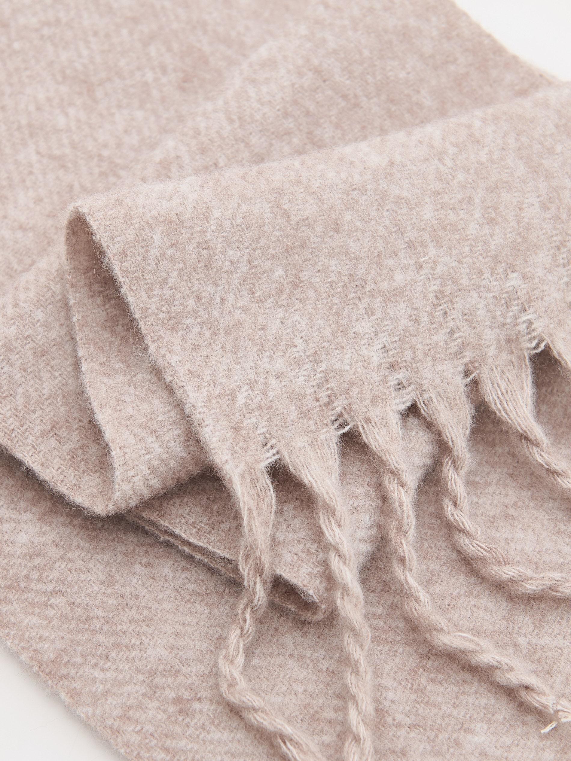 Grey Wool Blended Scarf, 7401_74M, large image number 5
