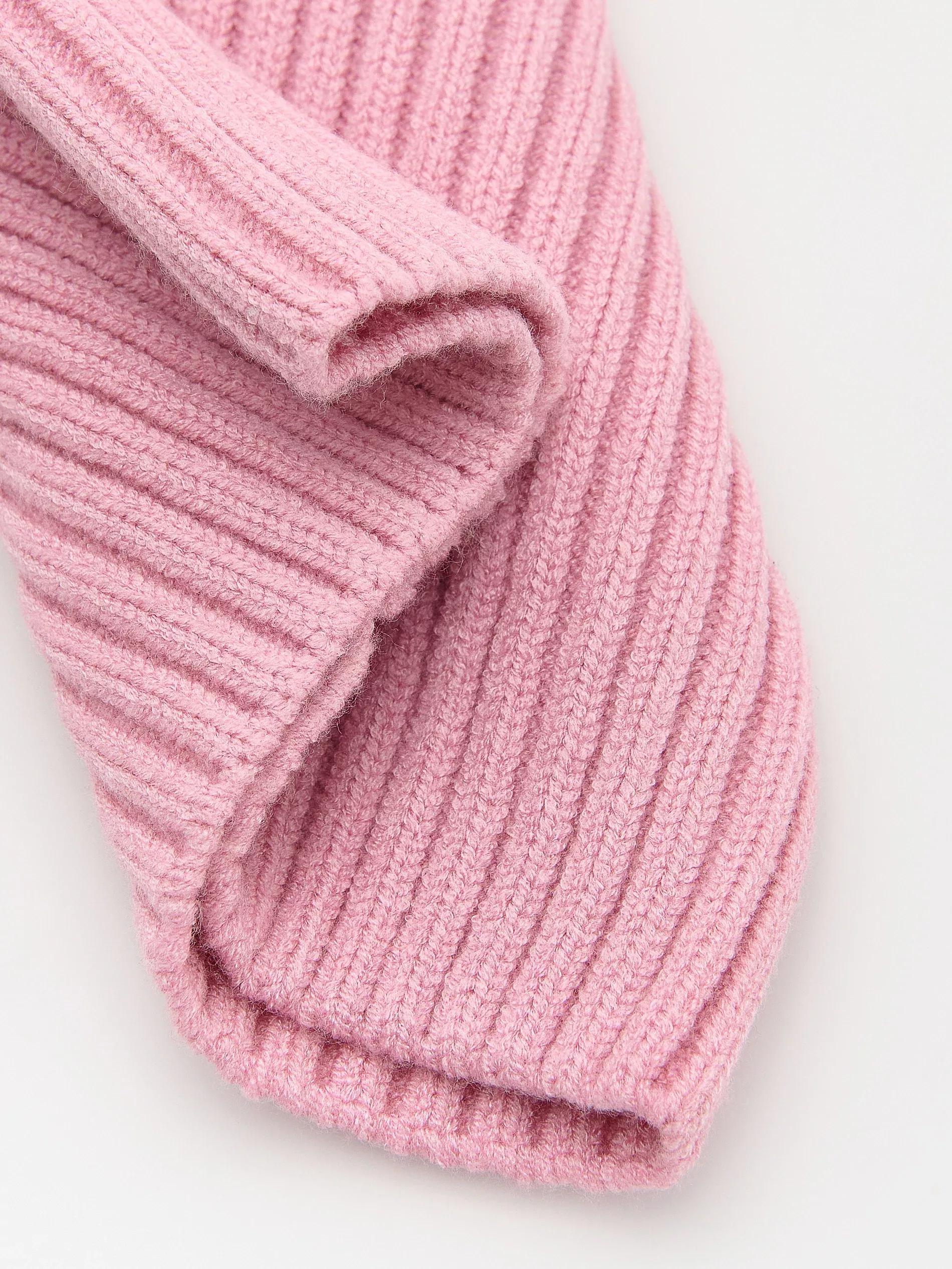 Pink Jersey Tube Scarf Made Of Viscose Blend, Pink, large image number 2
