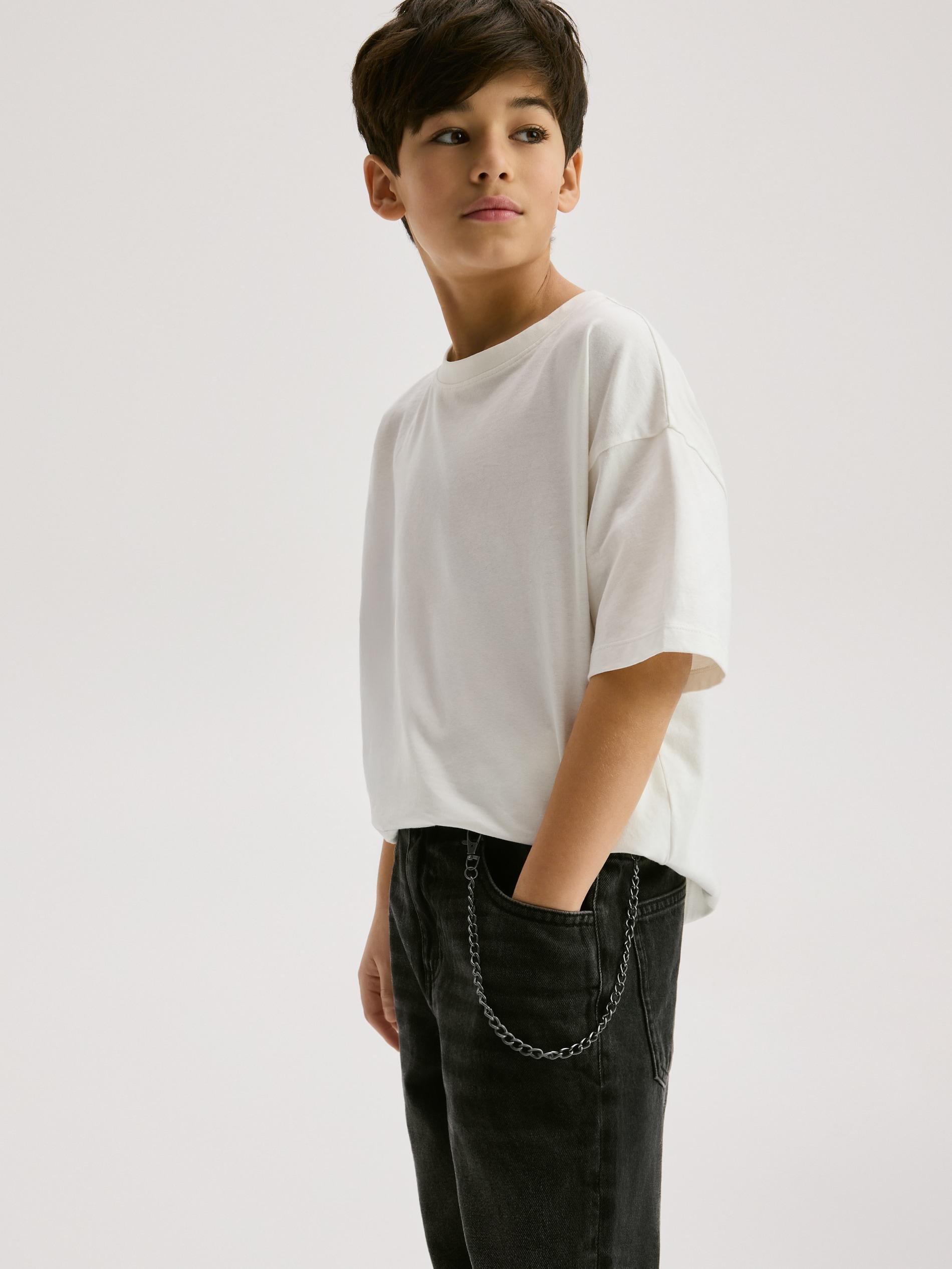 Black Trousers With Tie Waist Belt, Black, large image number 1