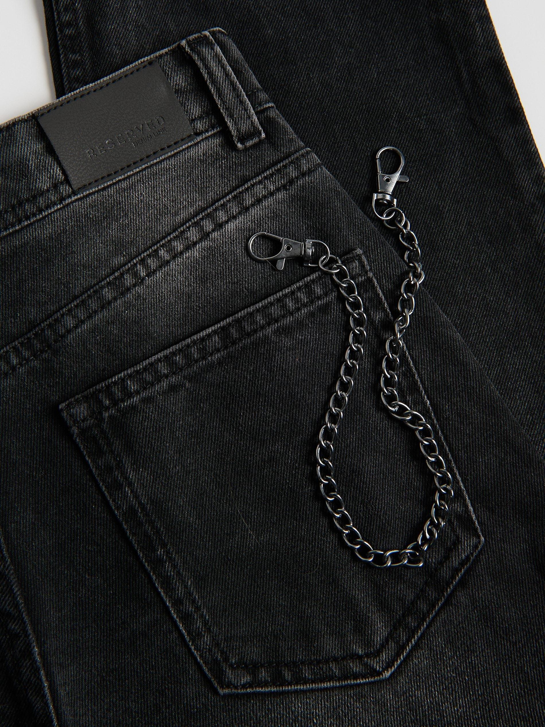 Black Trousers With Tie Waist Belt, Black, large image number 6