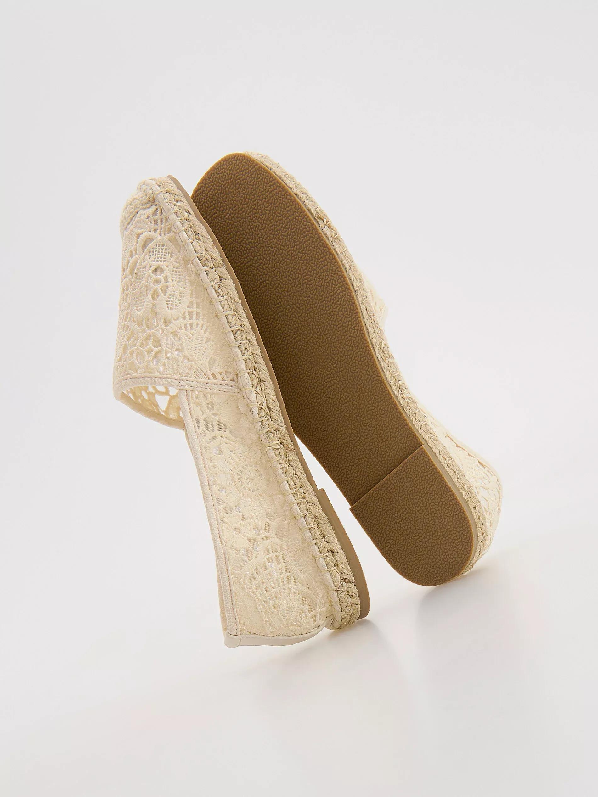 Cream Loafer Shoes, Ivory, large image number 3