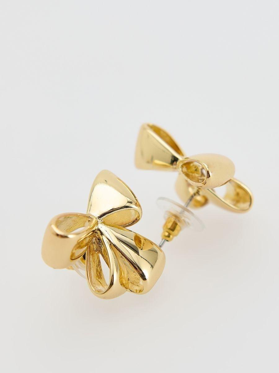 Gold Earrings, Golden, large image number 1