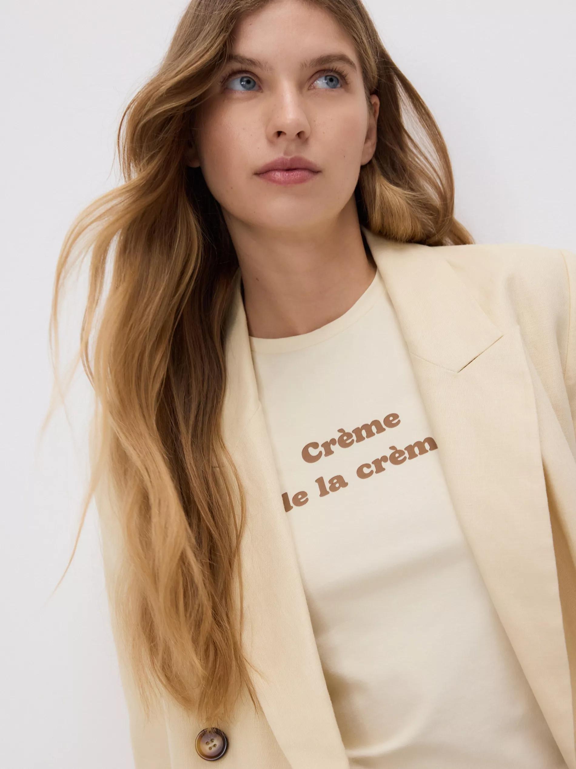 Beige Regular Fit Printed T-Shirt, Ivory, large image number 2