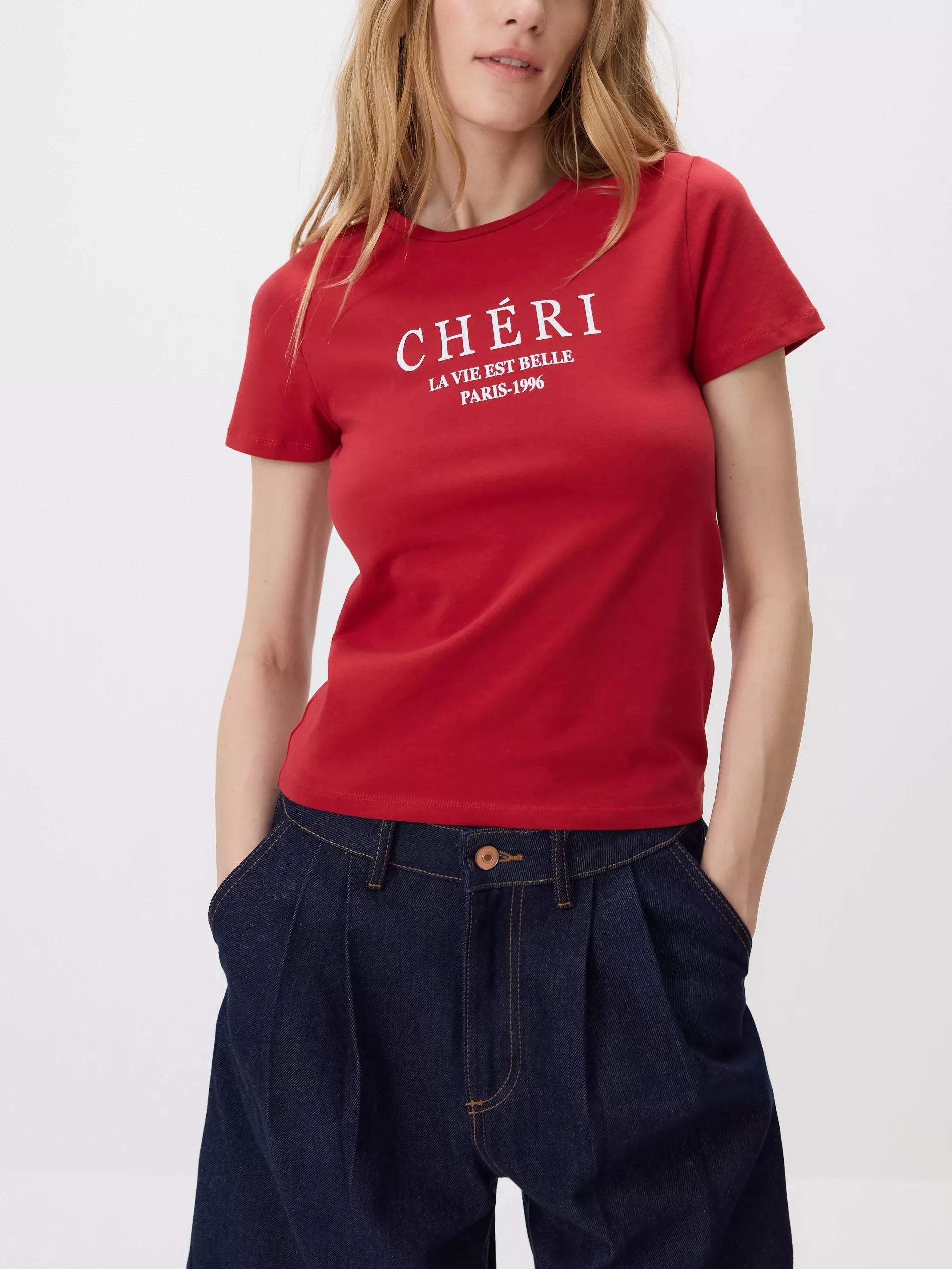 Red Regular Fit Printed T-Shirt, , large image number 1