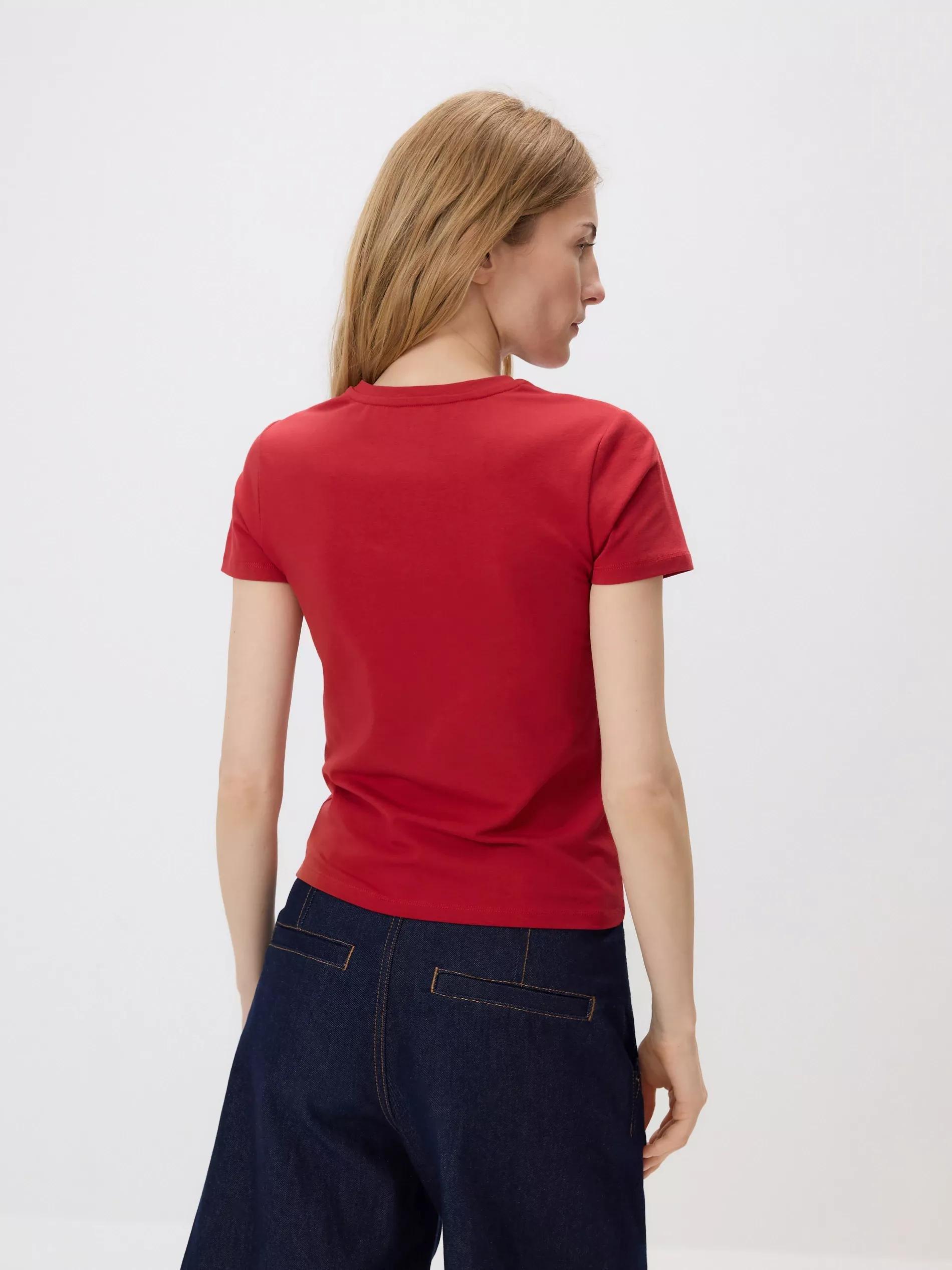 Red Regular Fit Printed T-Shirt, , large image number 5