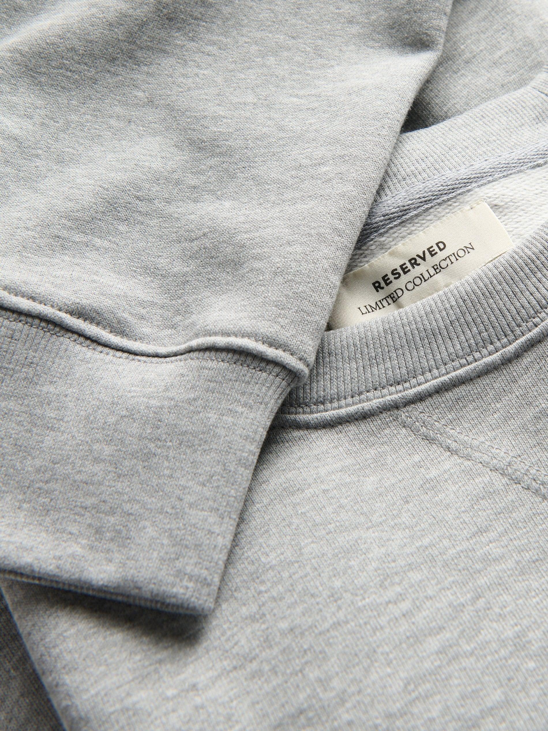 Grey Oversized Sweatshirt With High Cotton Content, , large image number 5