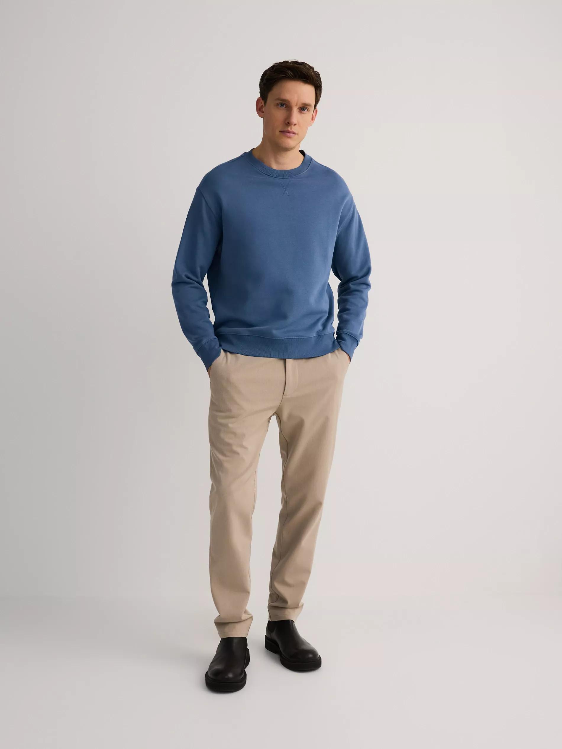 Blue Oversized Cotton Rich Sweatshirt, , large image number 2