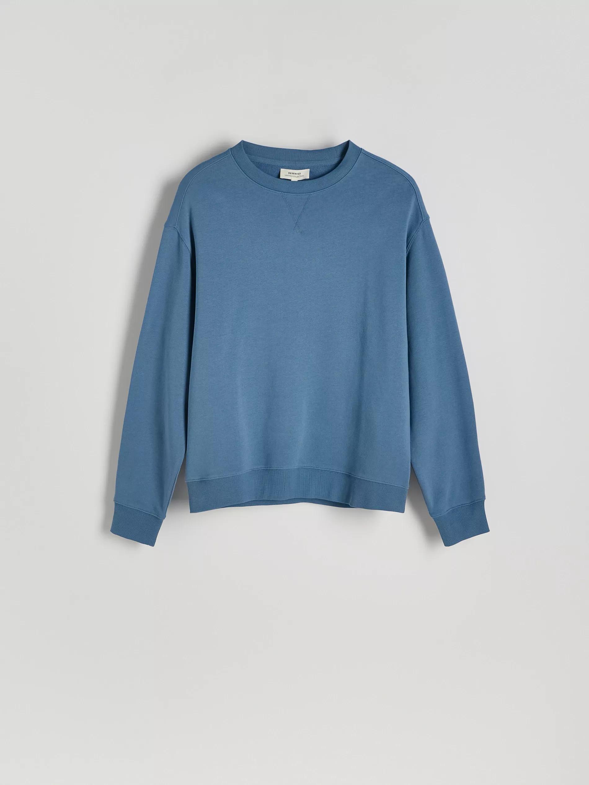 Blue Oversized Cotton Rich Sweatshirt, , large image number 5