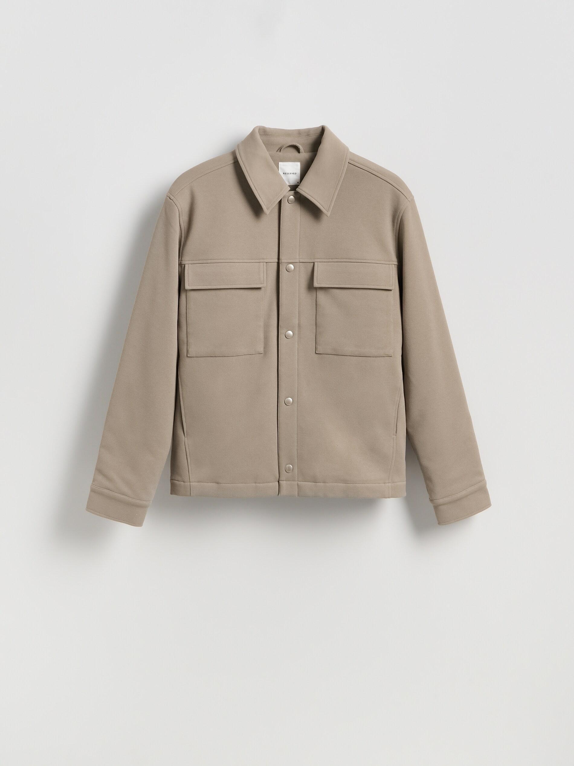 Grey Shacket With Collar, Light grey, large image number 4