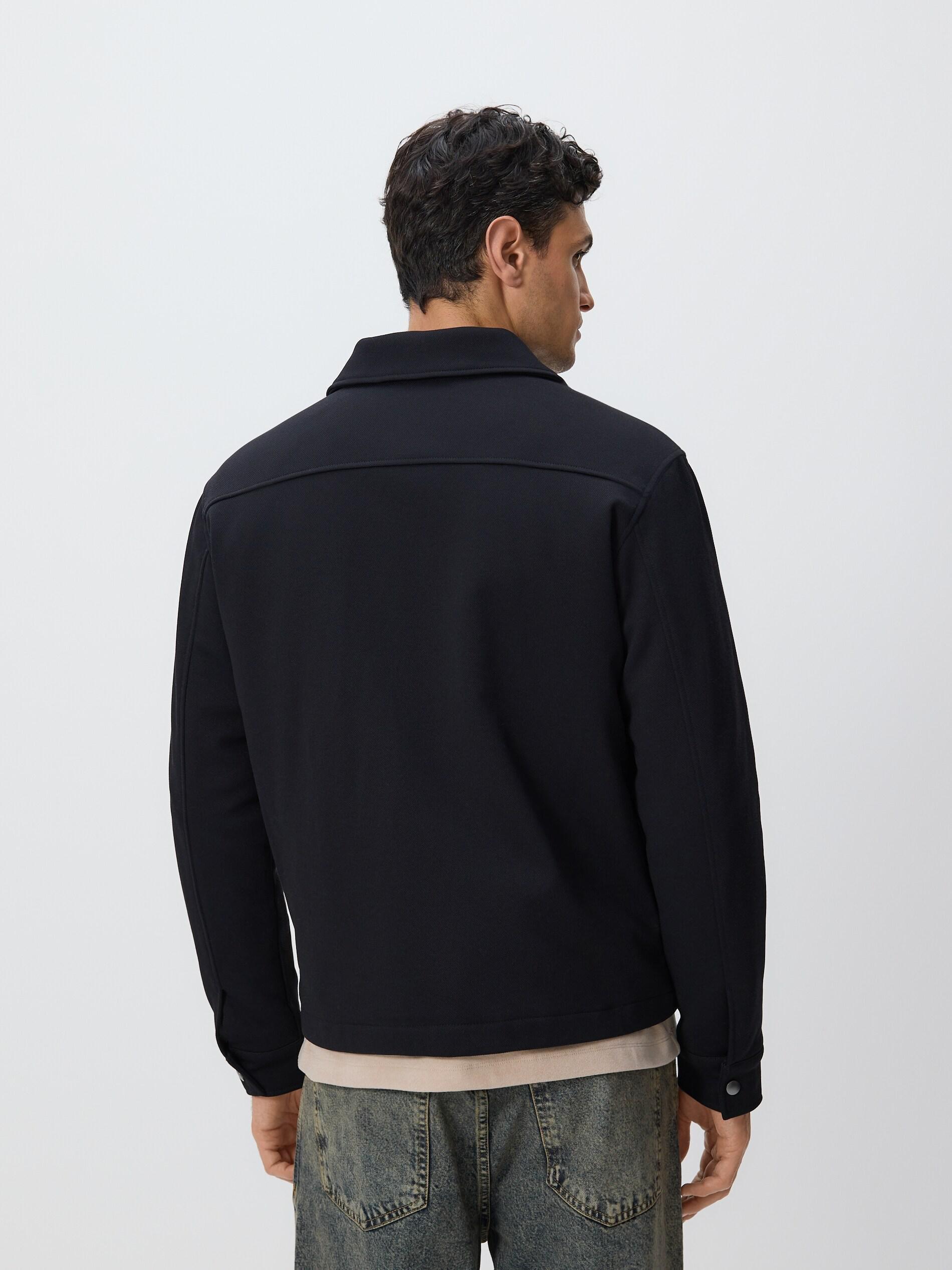 Black Shacket With Collar, Black, large image number 3