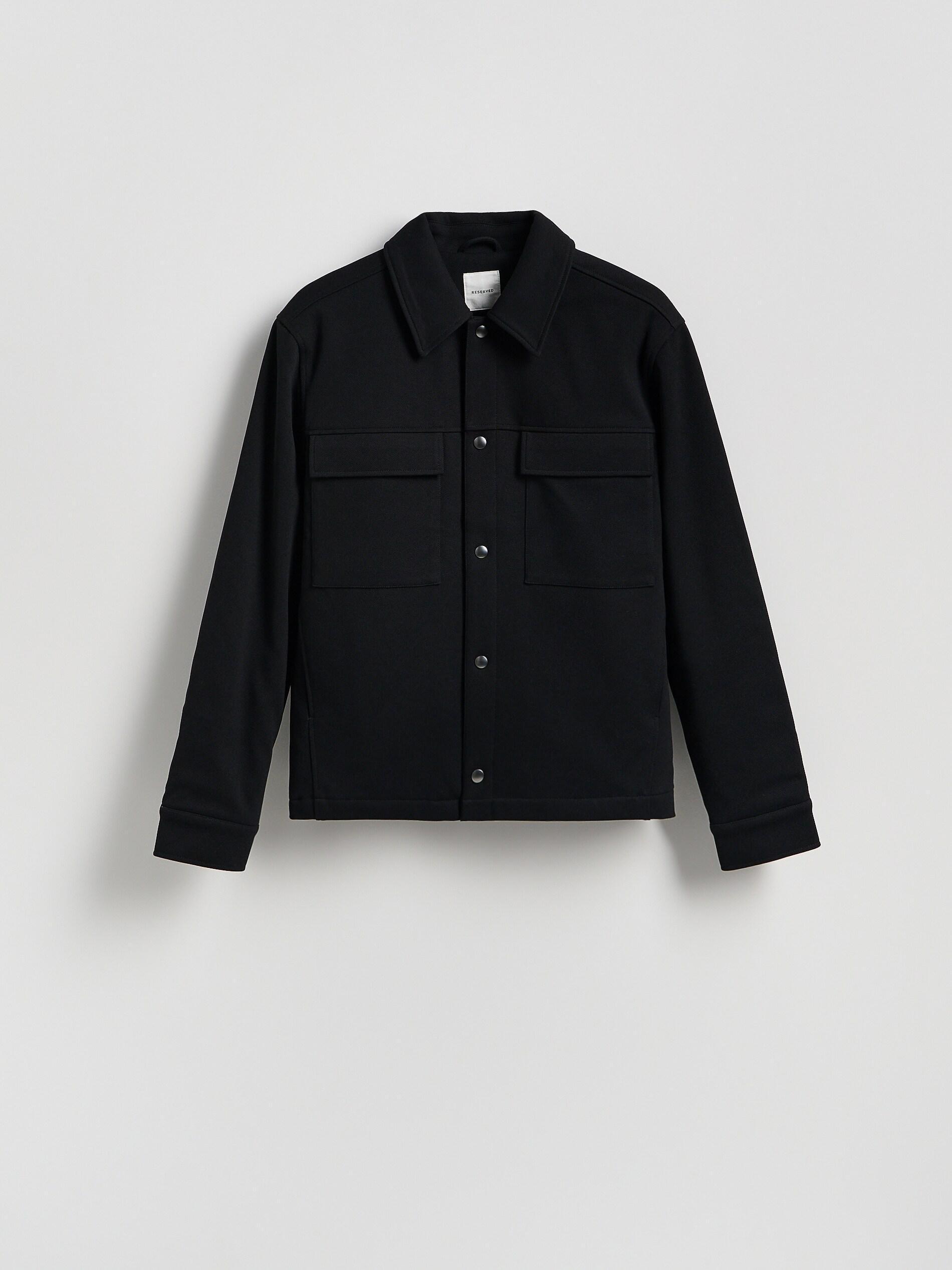 Black Shacket With Collar, Black, large image number 4