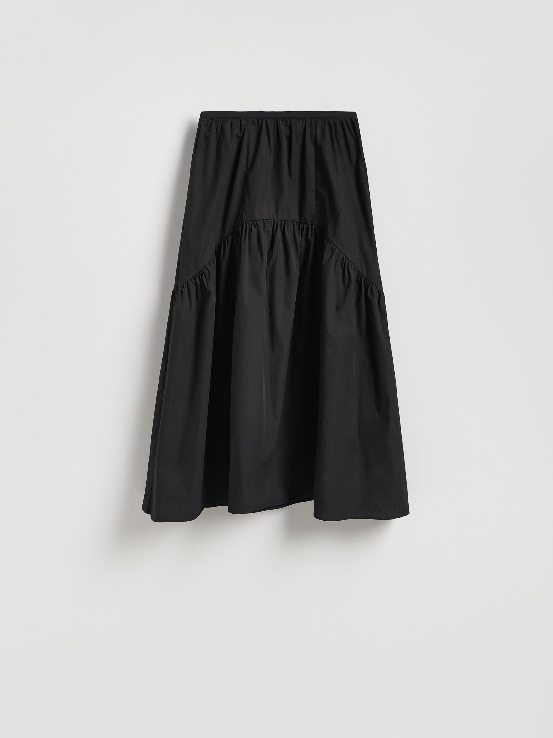 Black Ruched Skirt, Black, large image number 3